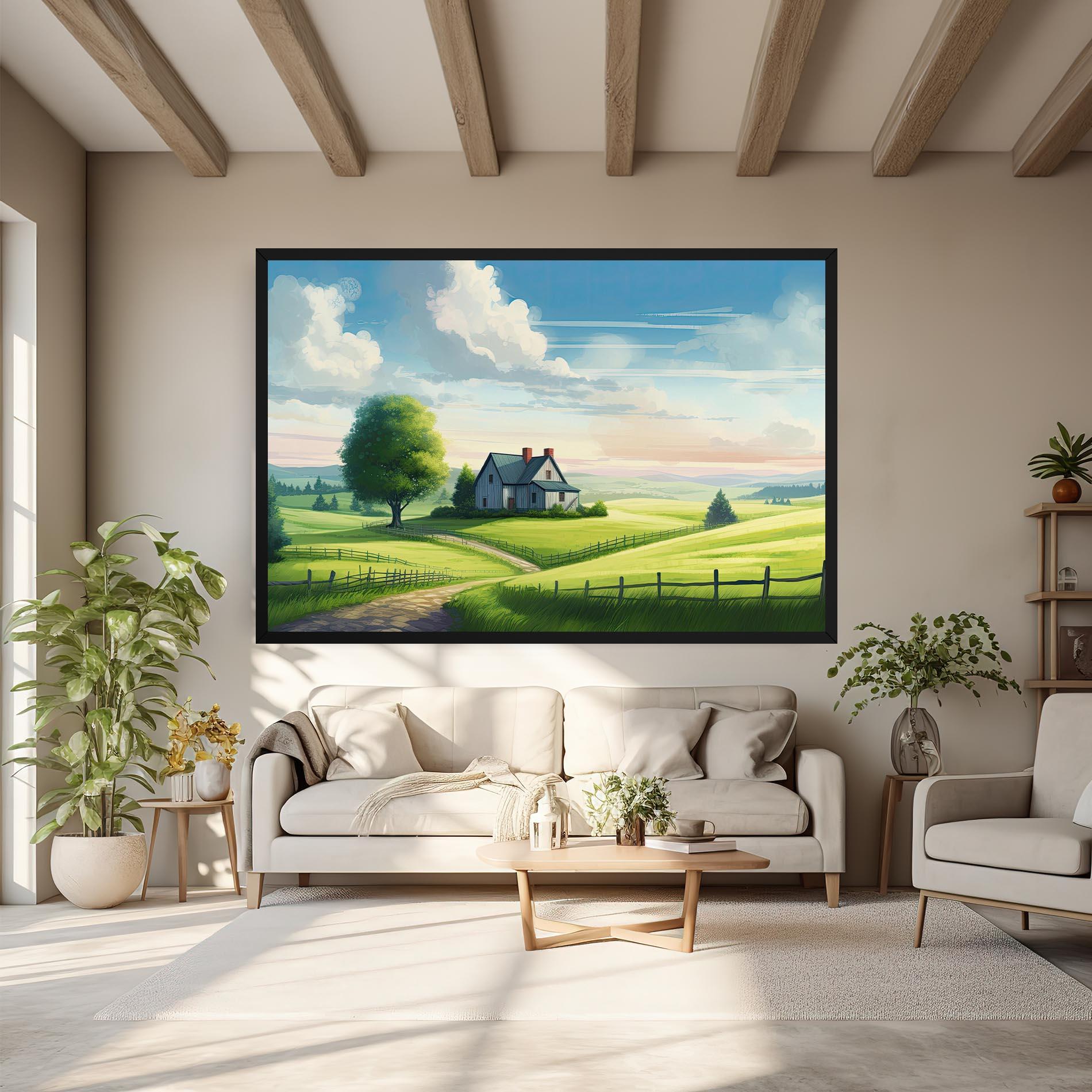 Leinwandbild Calming Rural View mockup 6