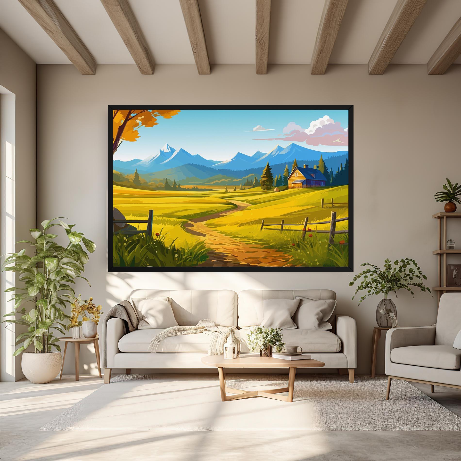 Leinwandbild Daylight Rural View mockup 6