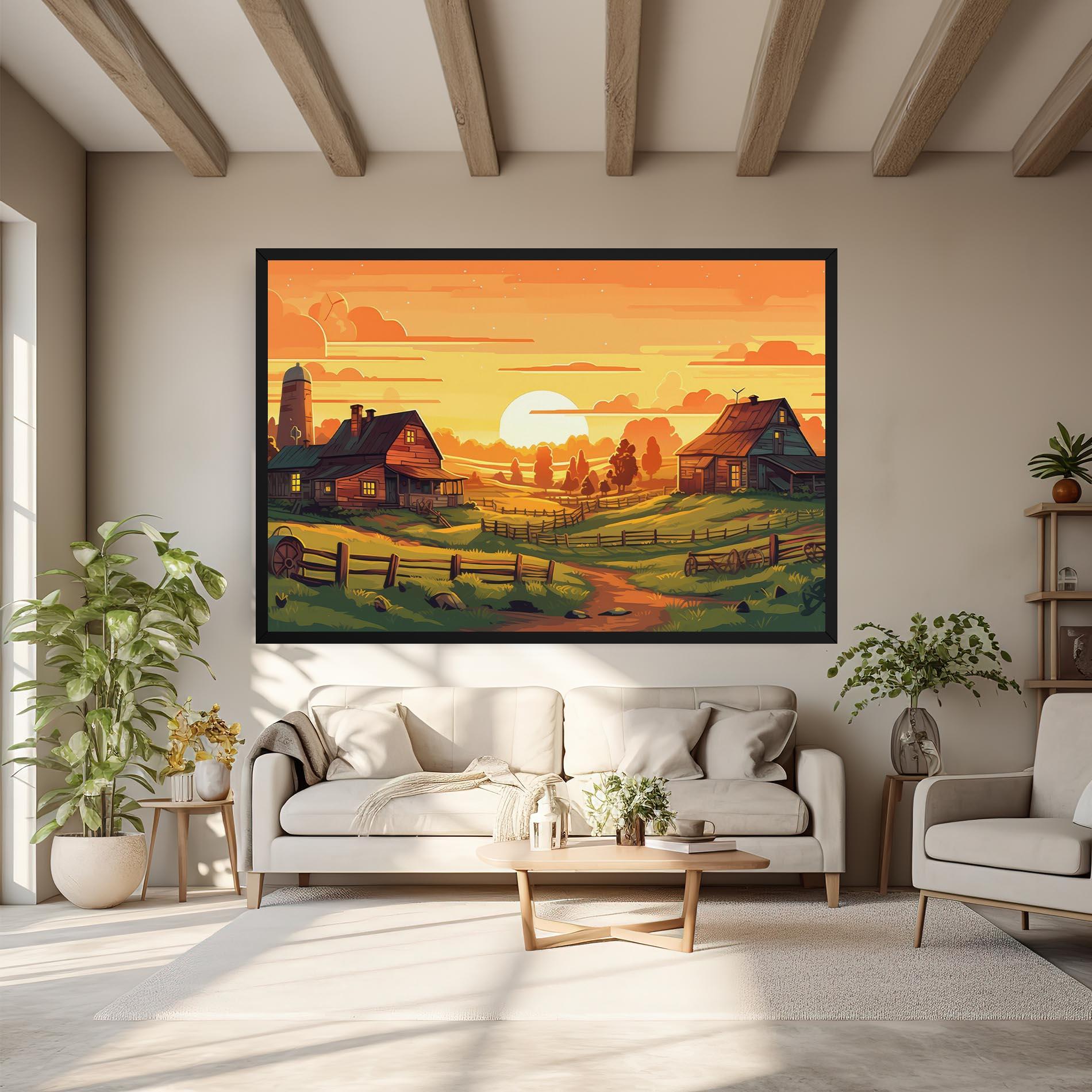 Leinwandbild Farmhouse Sunlight mockup 6
