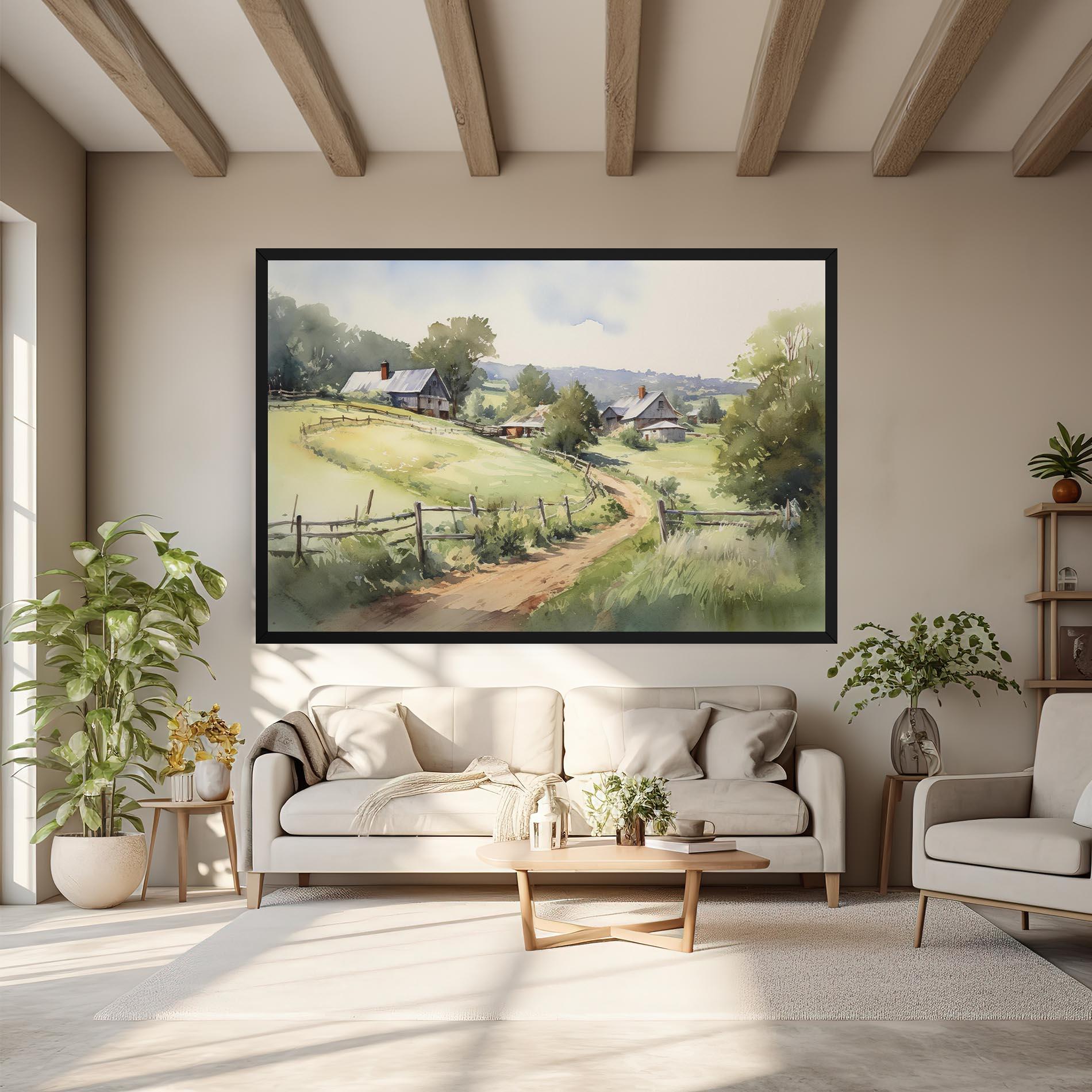 Leinwandbild Rural Farm mockup 6