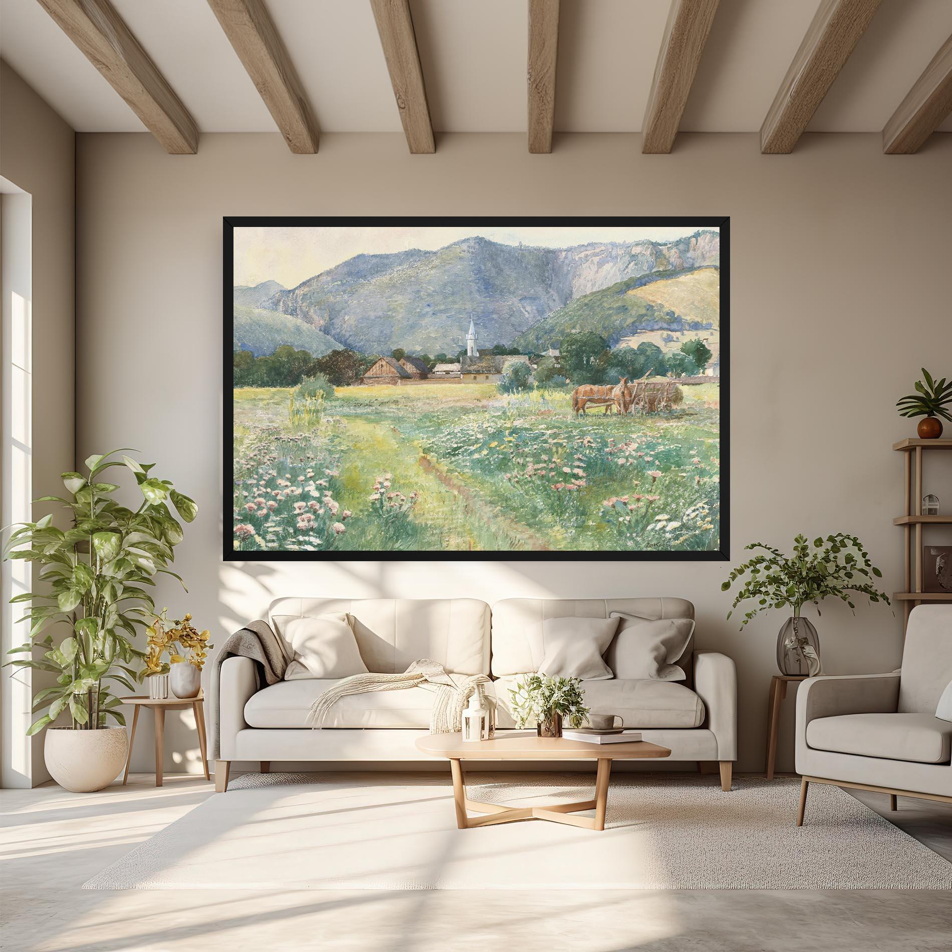 Leinwandbild Rural Painting Art mockup 6