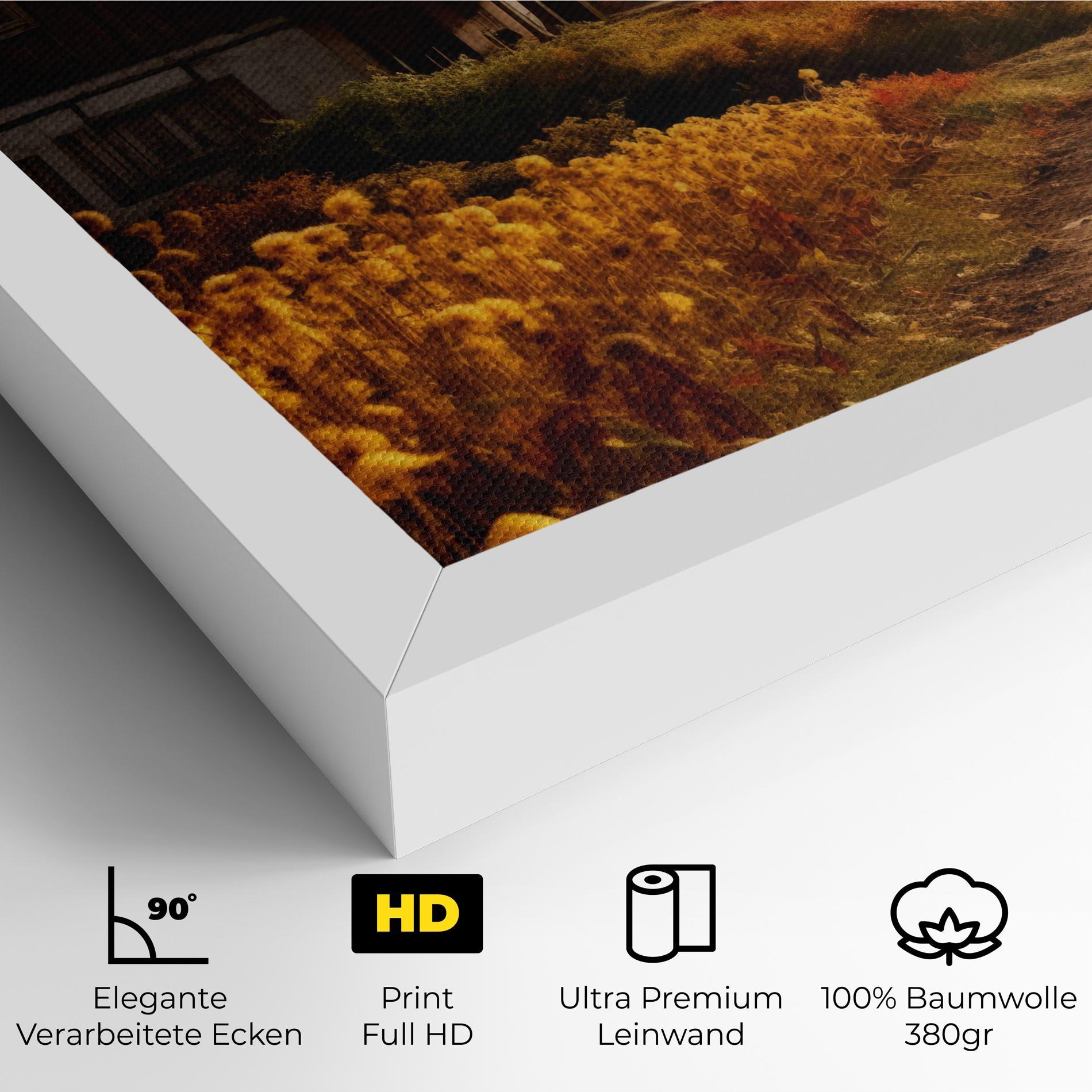 Leinwandbild Autumn Farm House mockup 4