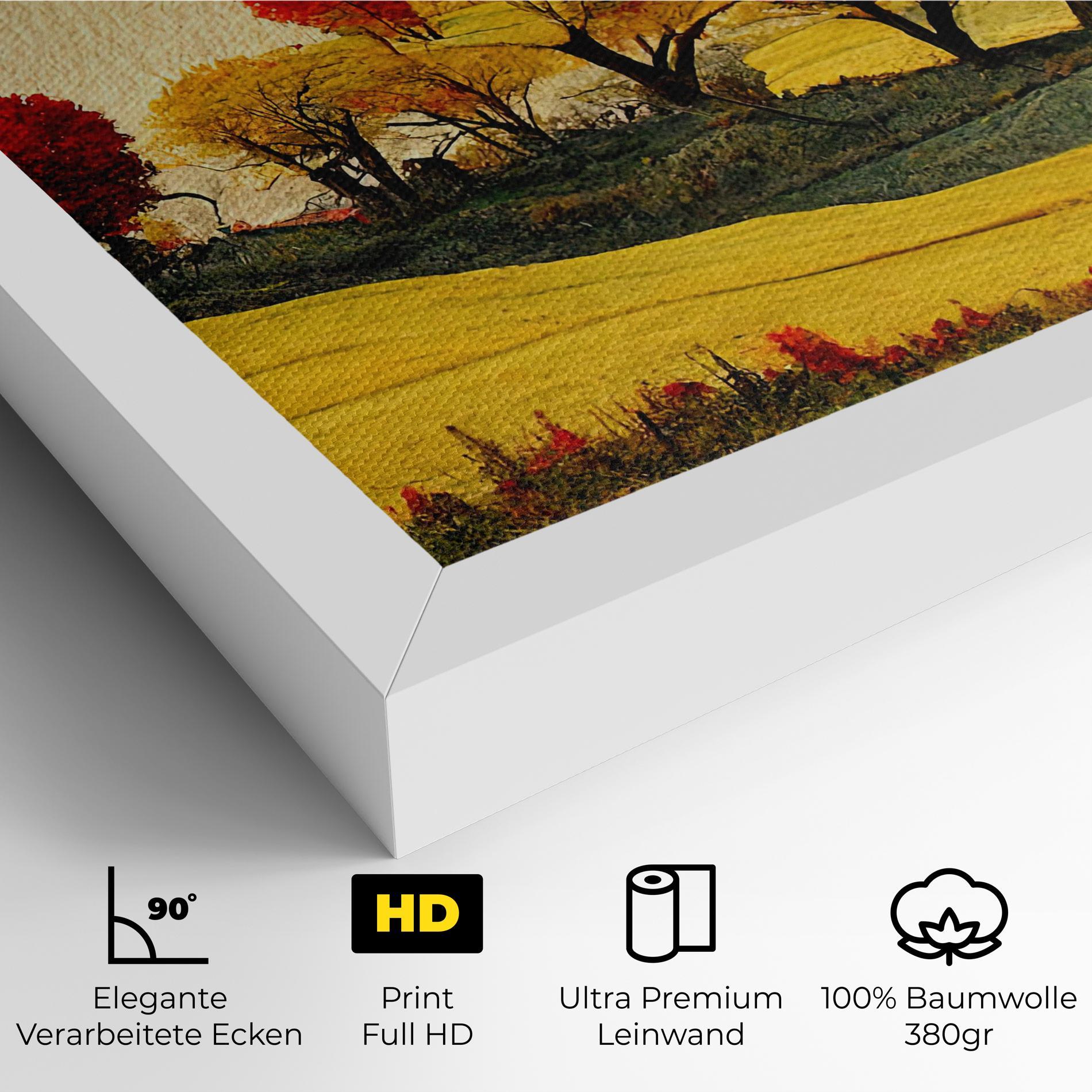 Leinwandbild Autumn Paper Style mockup 4