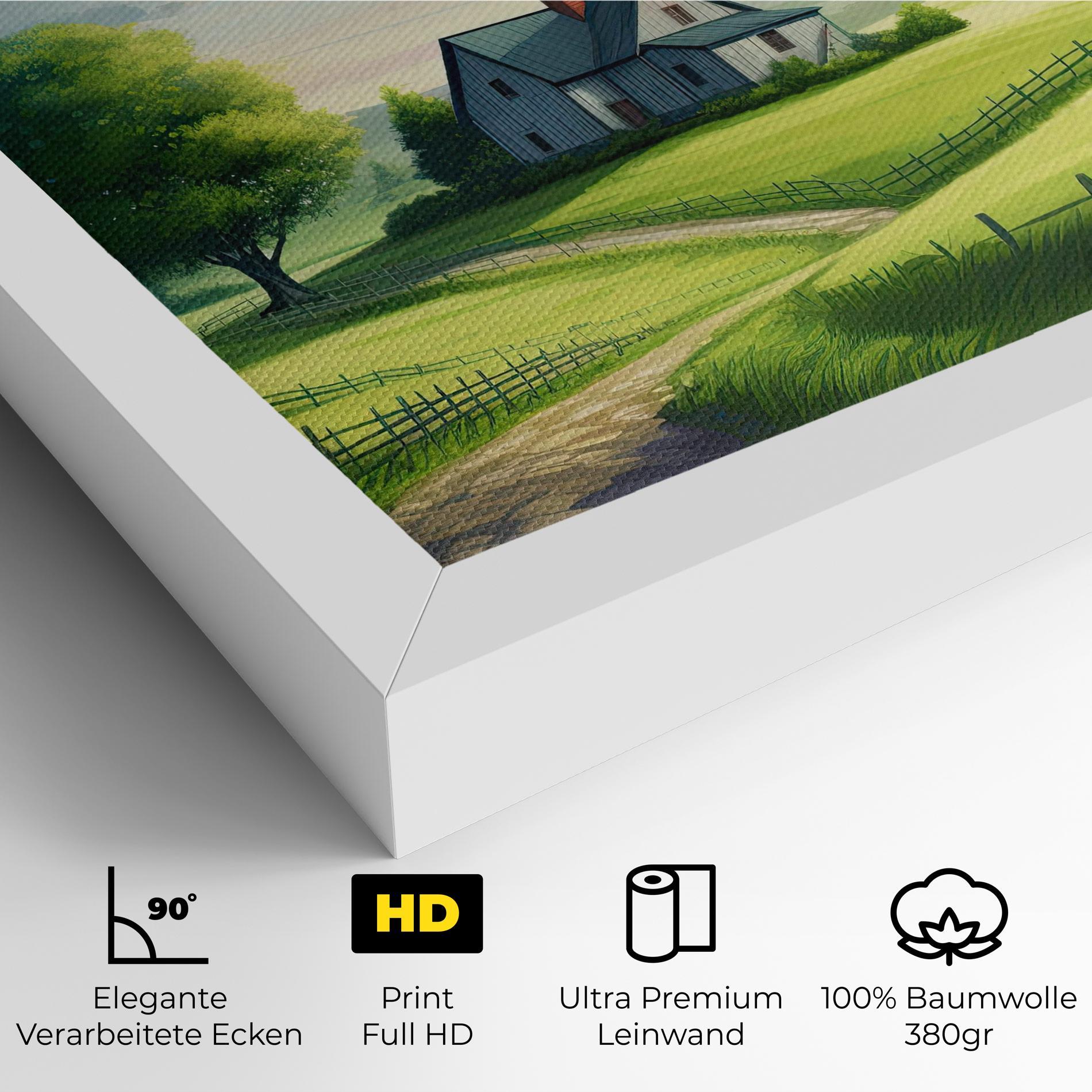 Leinwandbild Calming Rural View mockup 4