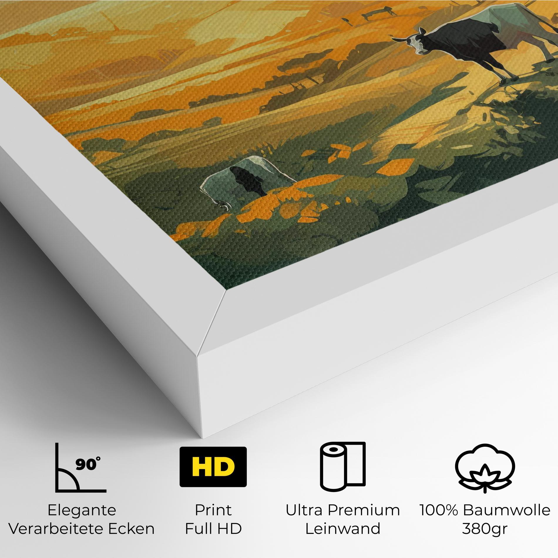 Leinwandbild Farm With Sunlight mockup 4