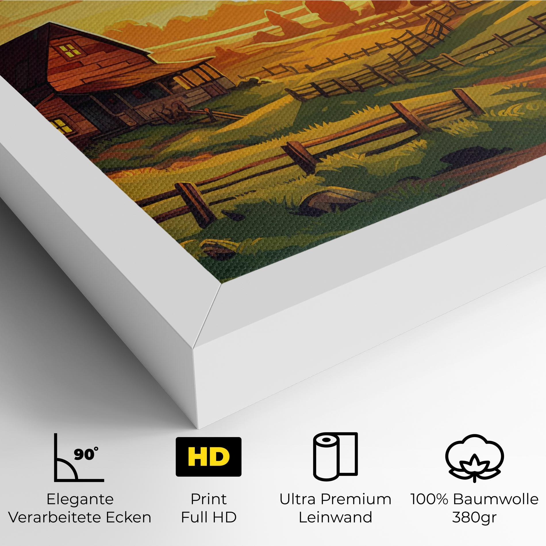 Leinwandbild Farmhouse Sunlight mockup 4