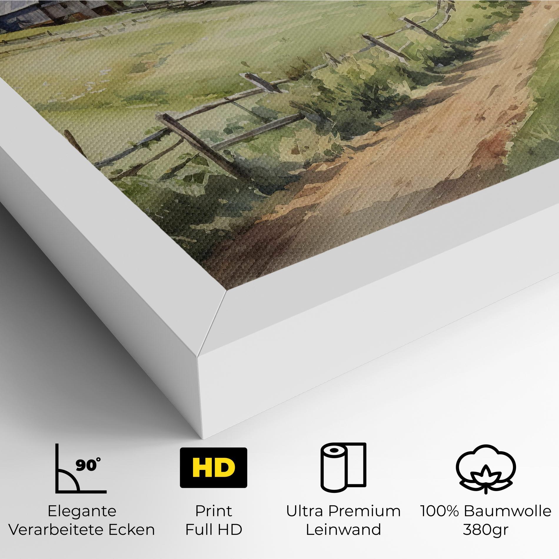 Leinwandbild Rural Farm mockup 4