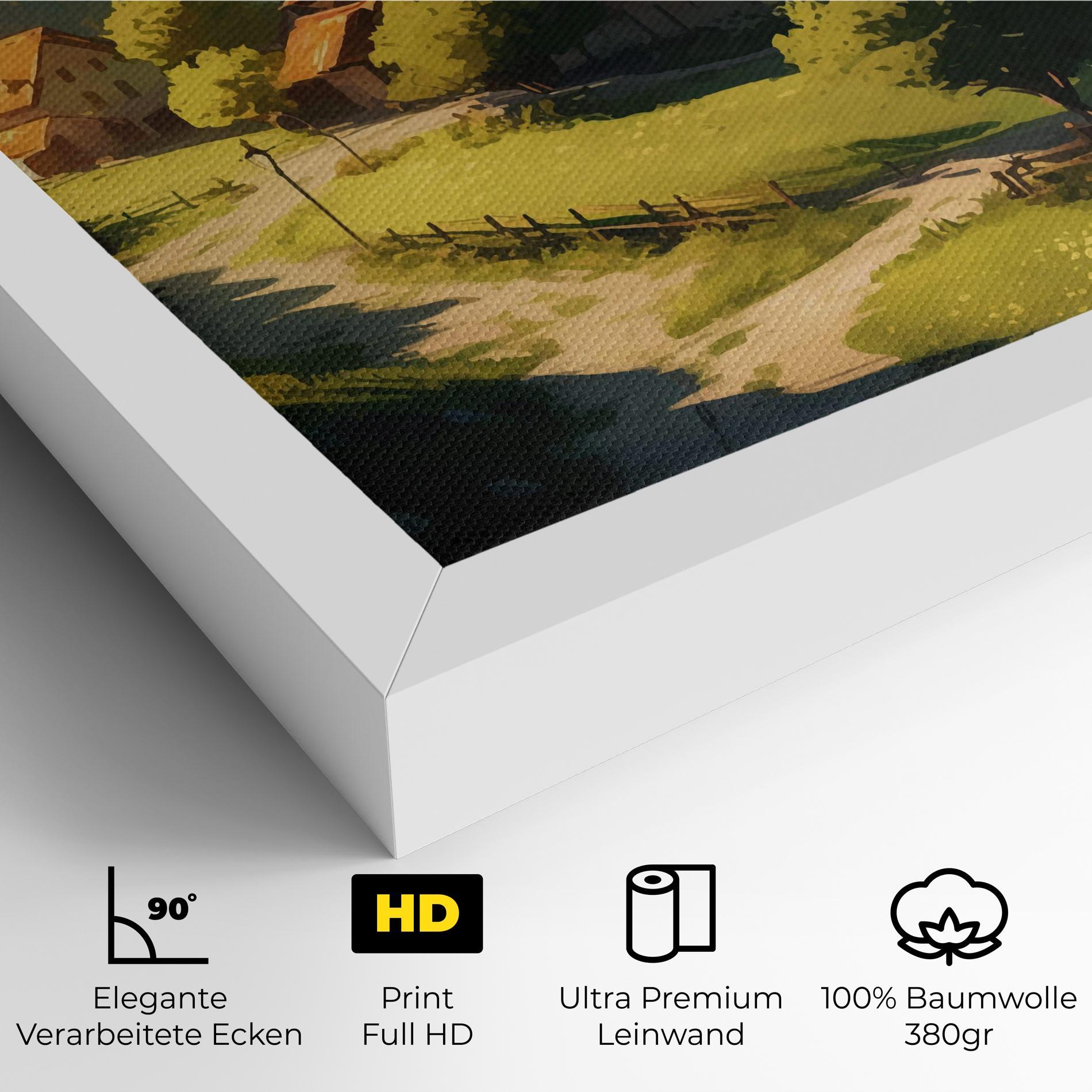 Leinwandbild Village Dreamy View mockup 4