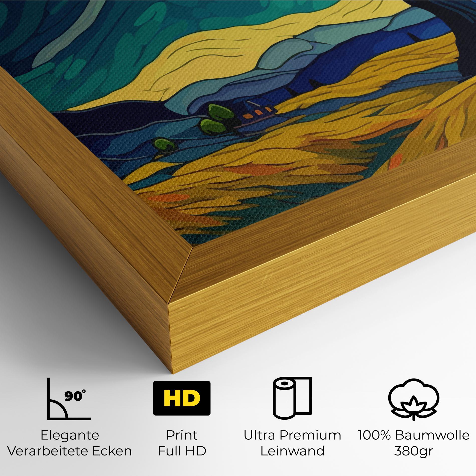 Leinwandbild Abstract Rural Art mockup 4