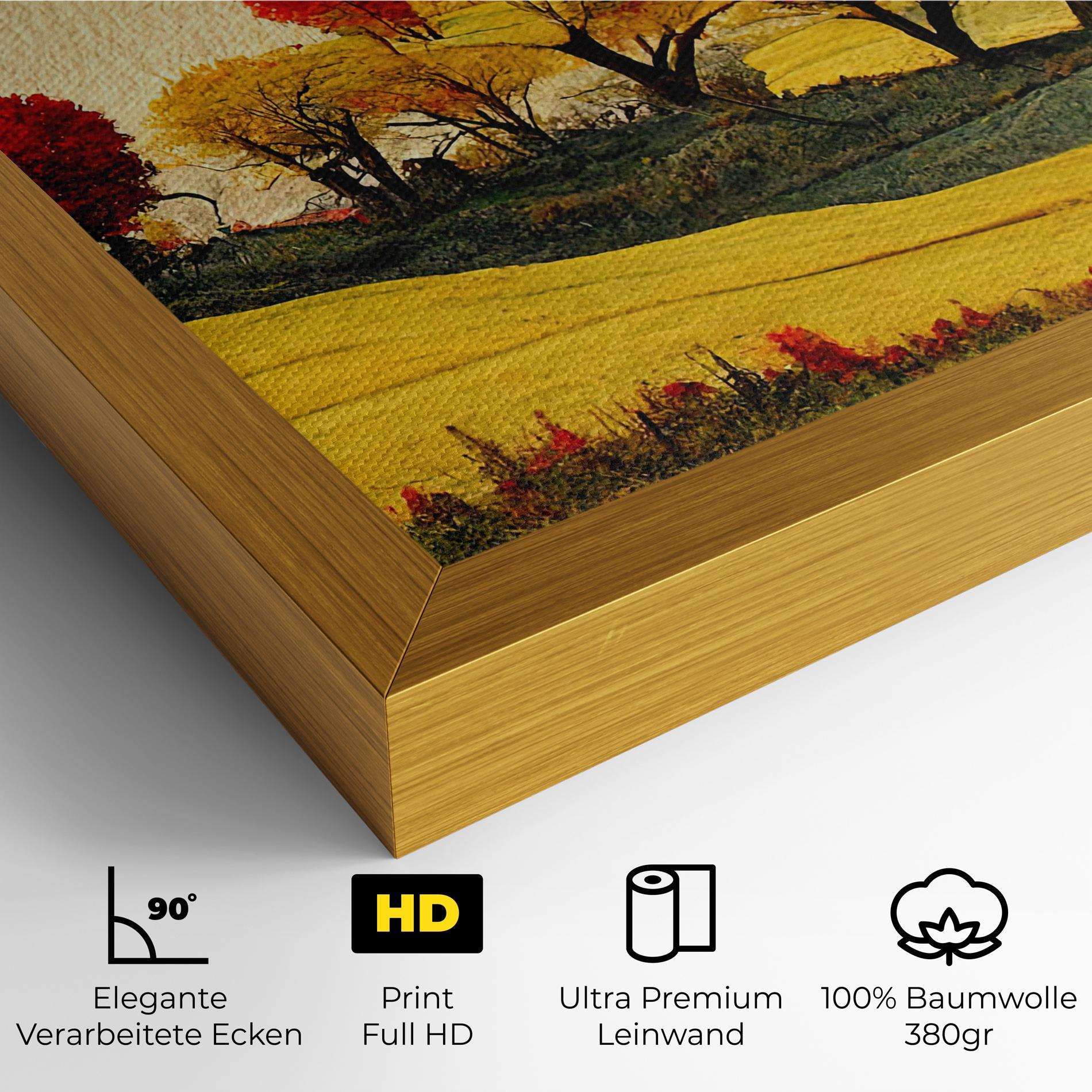 Leinwandbild Autumn Paper Style mockup 4