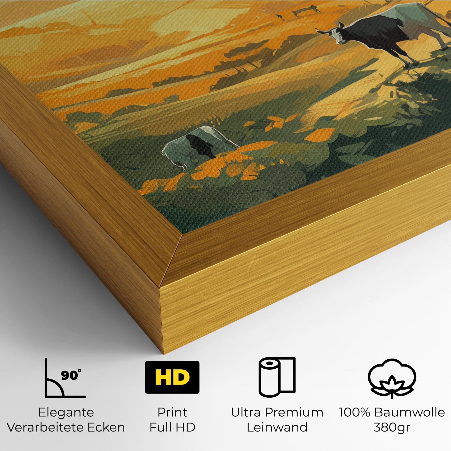 Leinwandbild Farm With Sunlight mockup 4