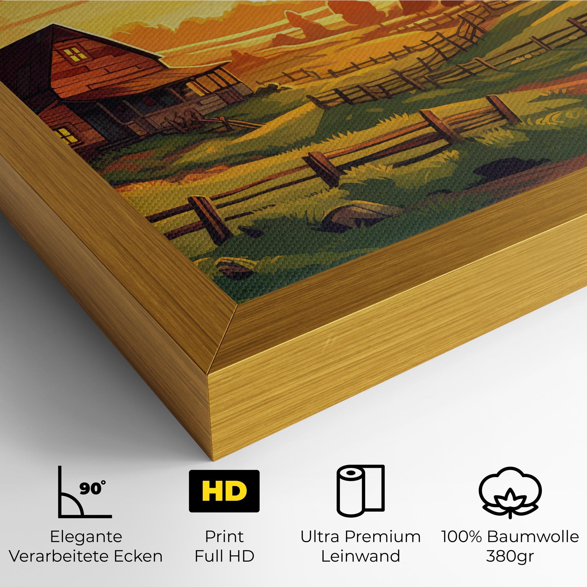 Leinwandbild Farmhouse Sunlight mockup 4