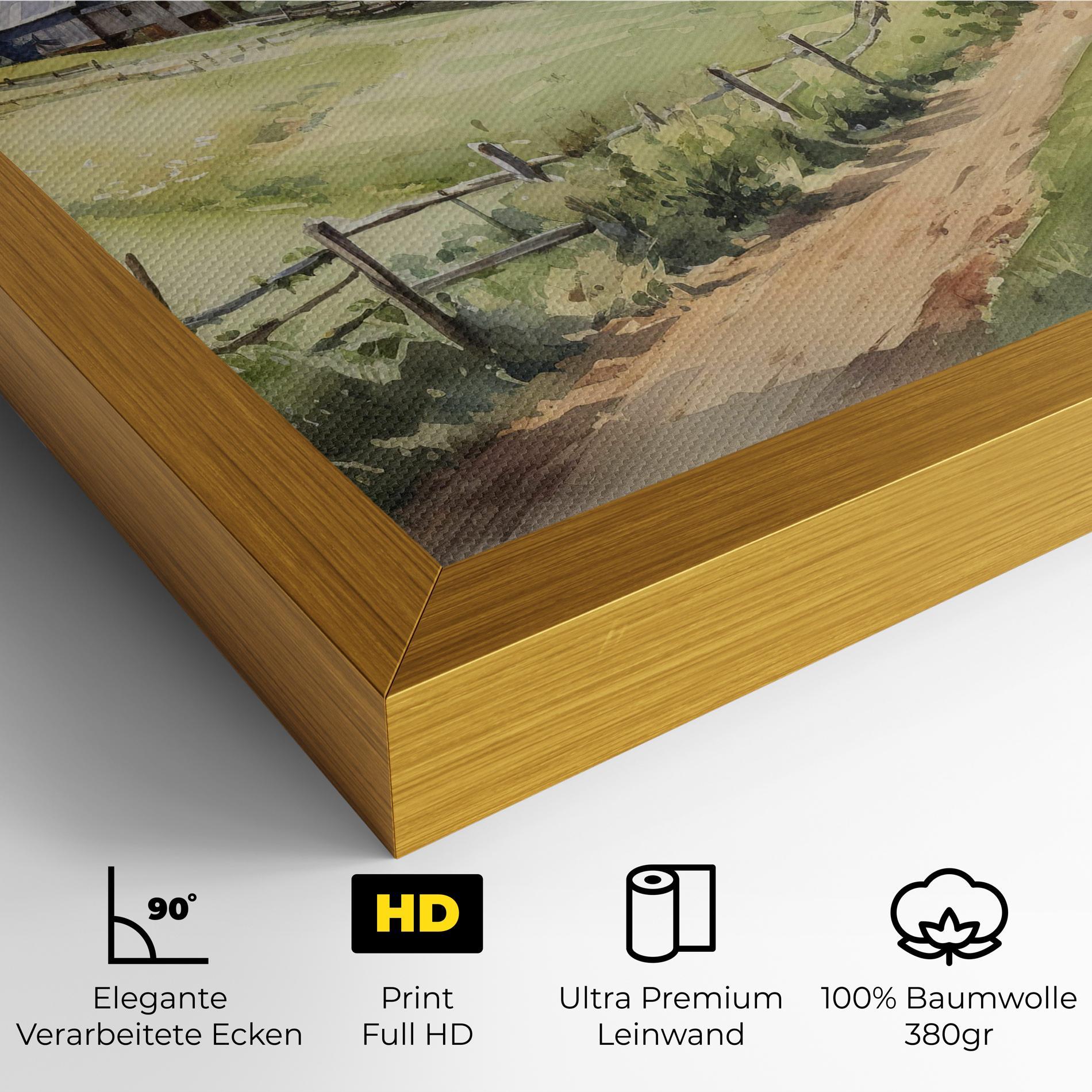 Leinwandbild Rural Farm mockup 4