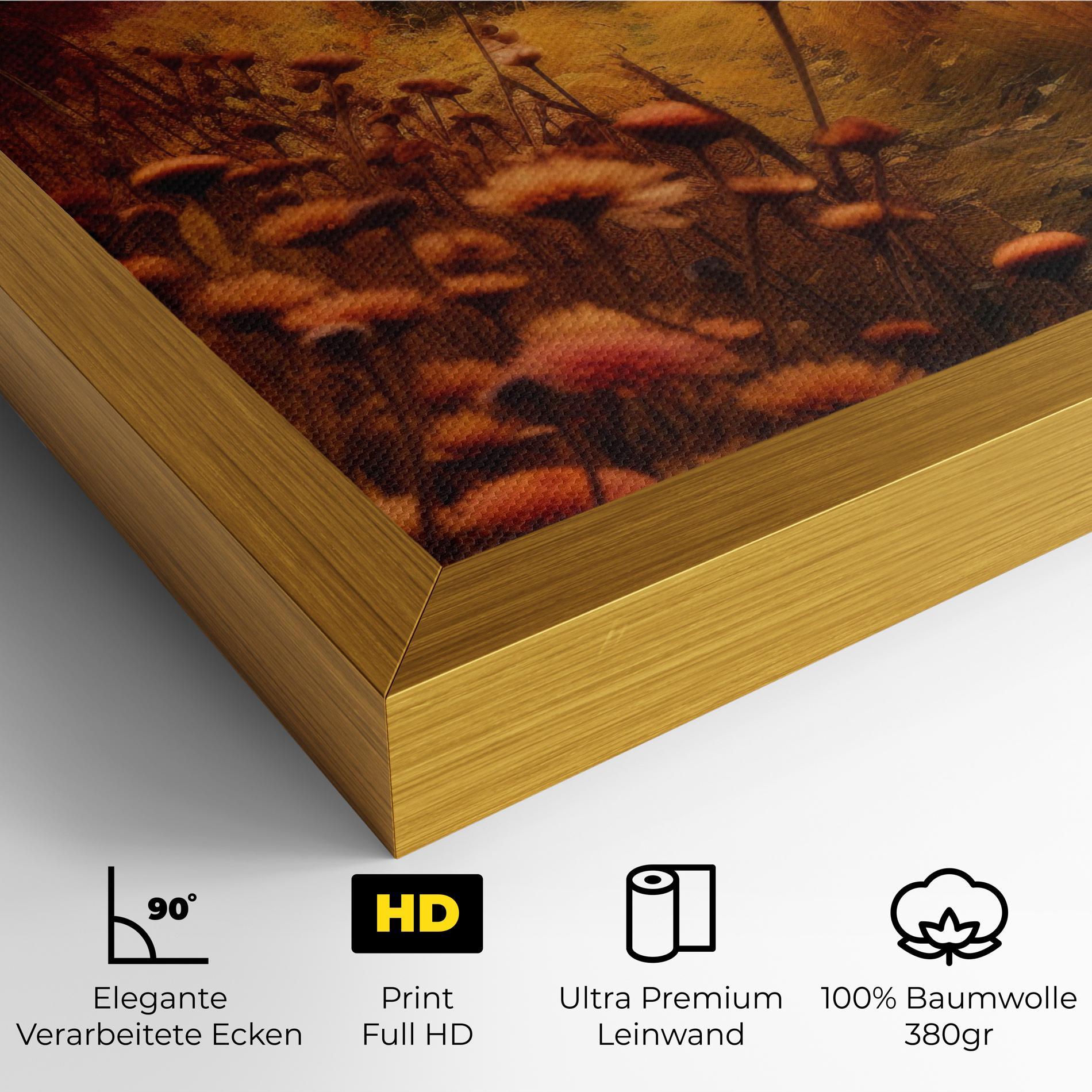 Leinwandbild Small Cabin Field mockup 4