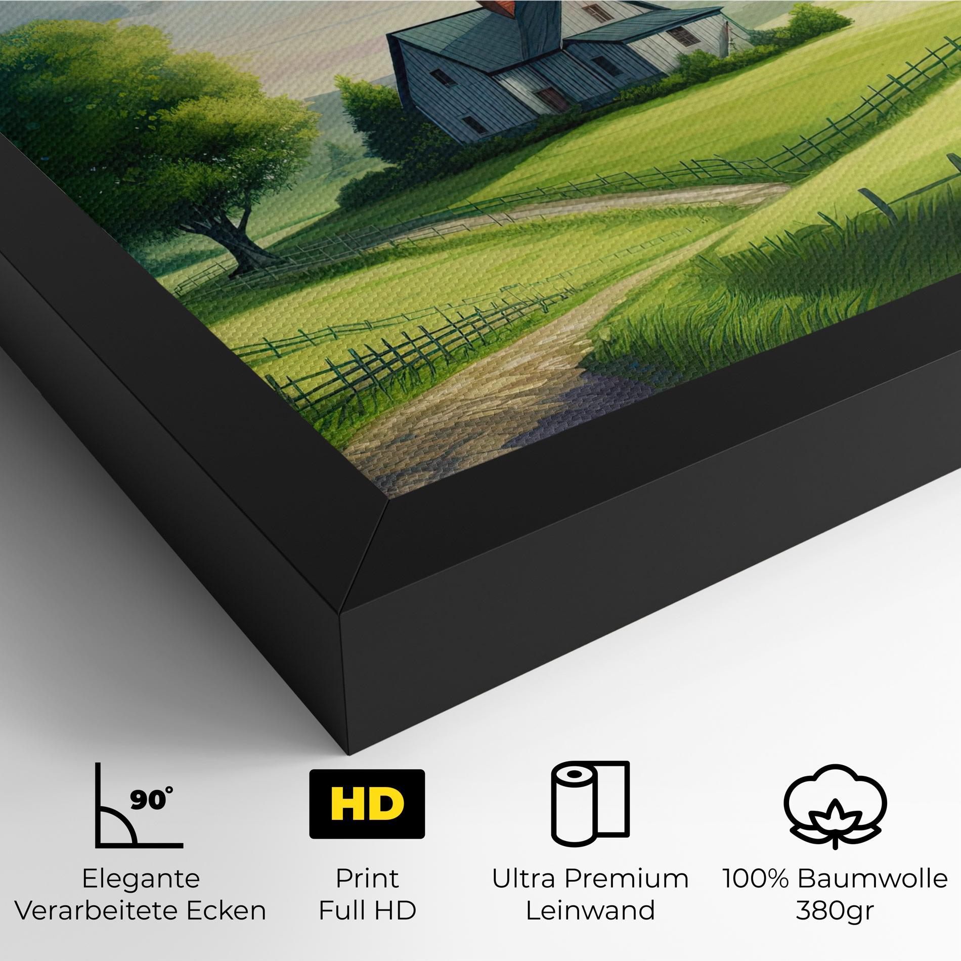 Leinwandbild Calming Rural View mockup 4