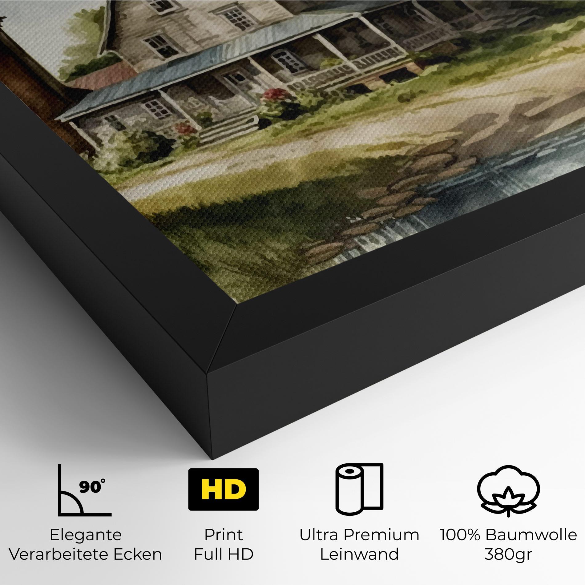 Leinwandbild Farm Blue Car mockup 4