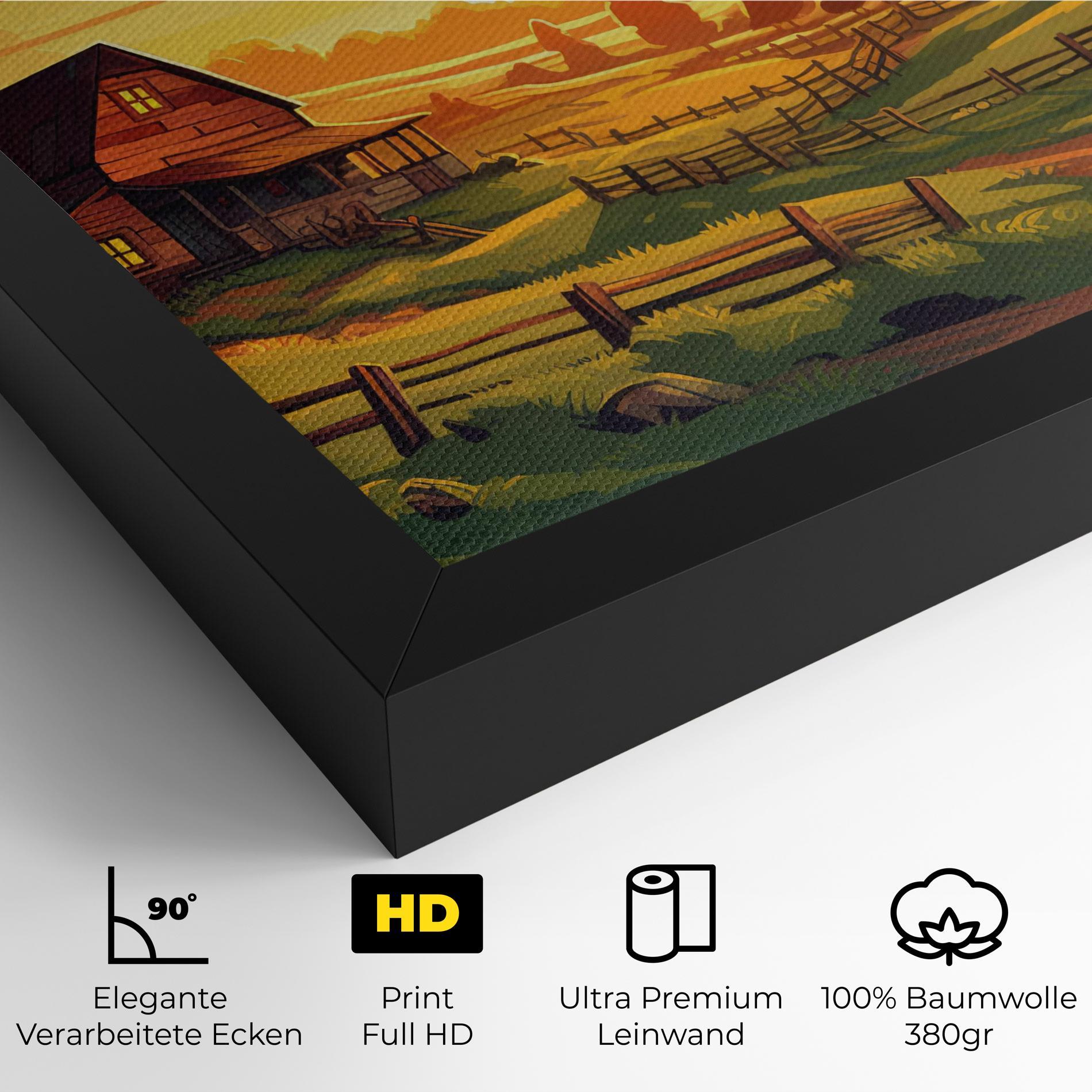 Leinwandbild Farmhouse Sunlight mockup 4