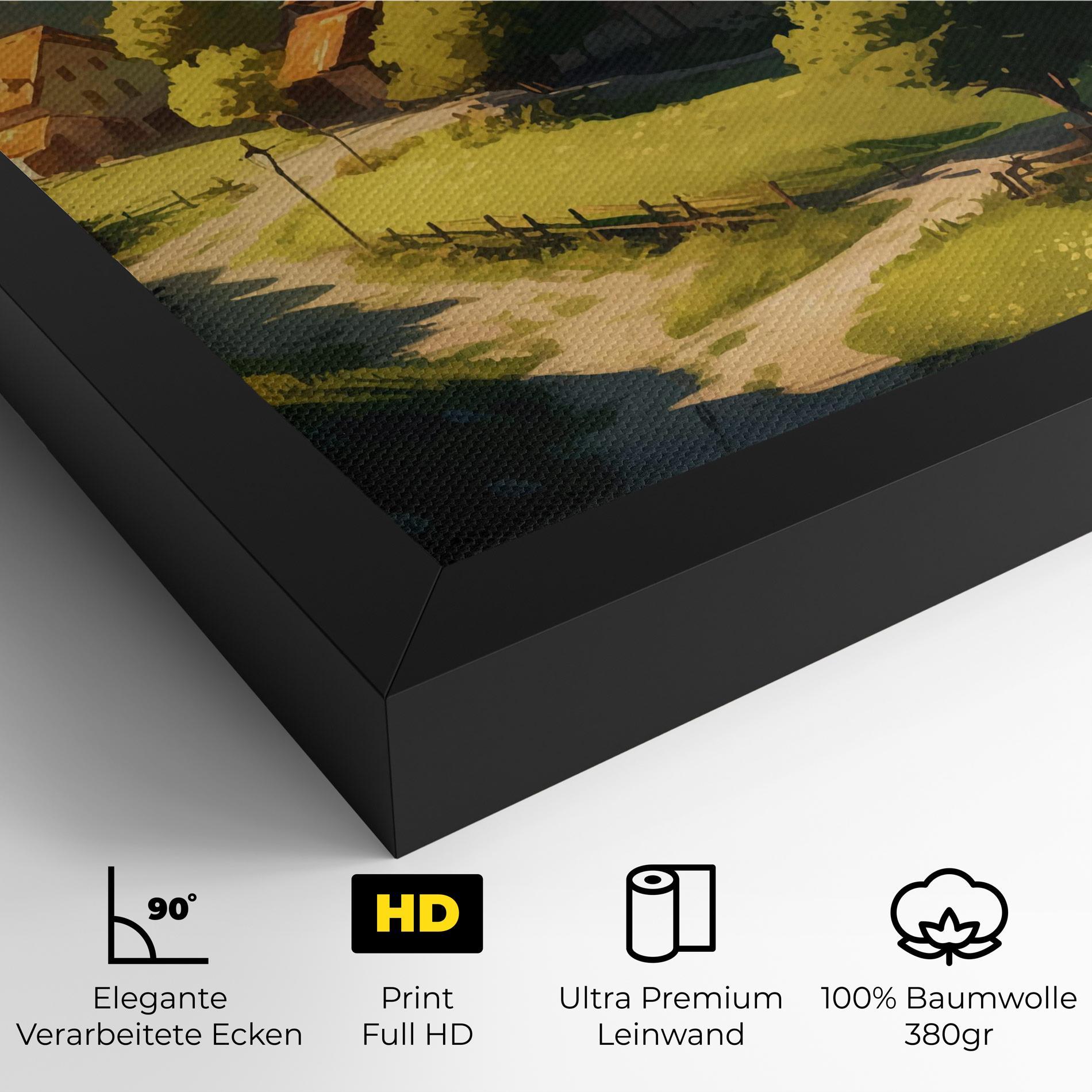 Leinwandbild Village Dreamy View mockup 4