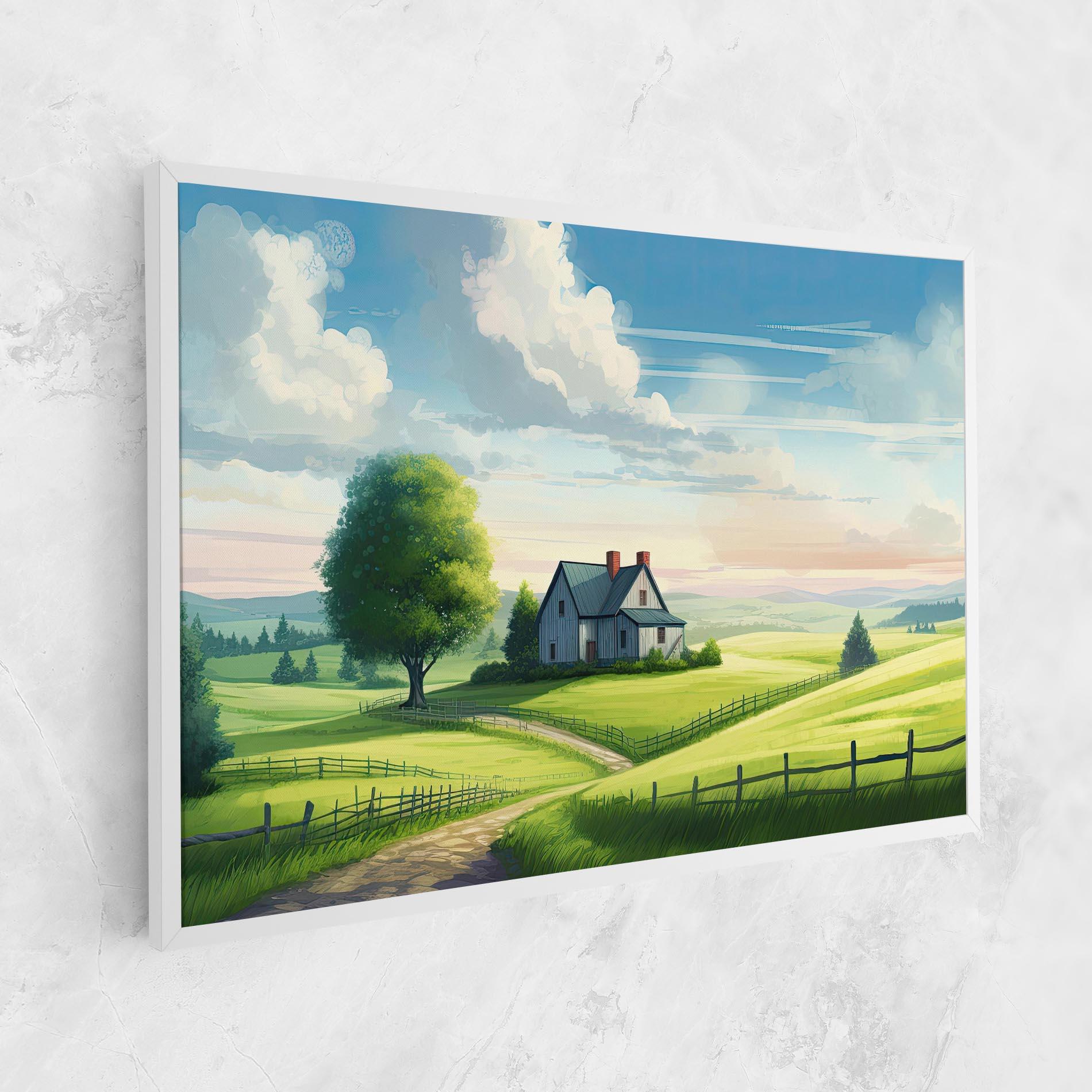 Leinwandbild Calming Rural View mockup 1