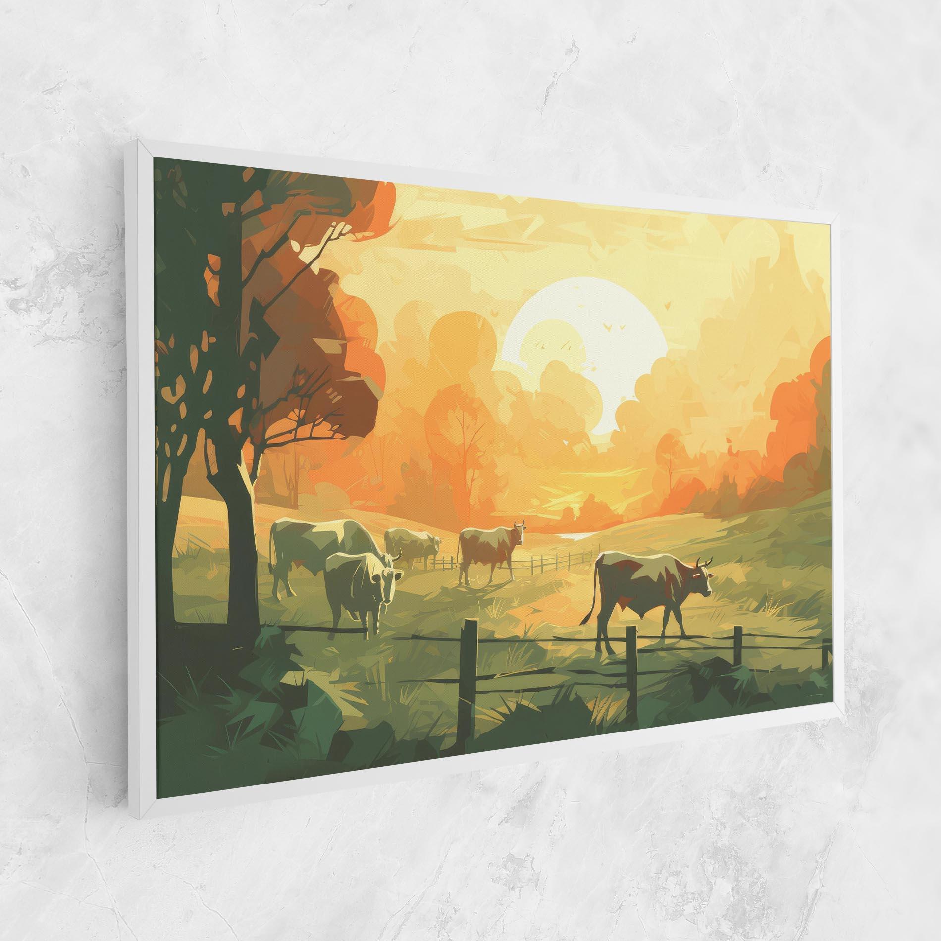 Leinwandbild Cows Grazing mockup 1