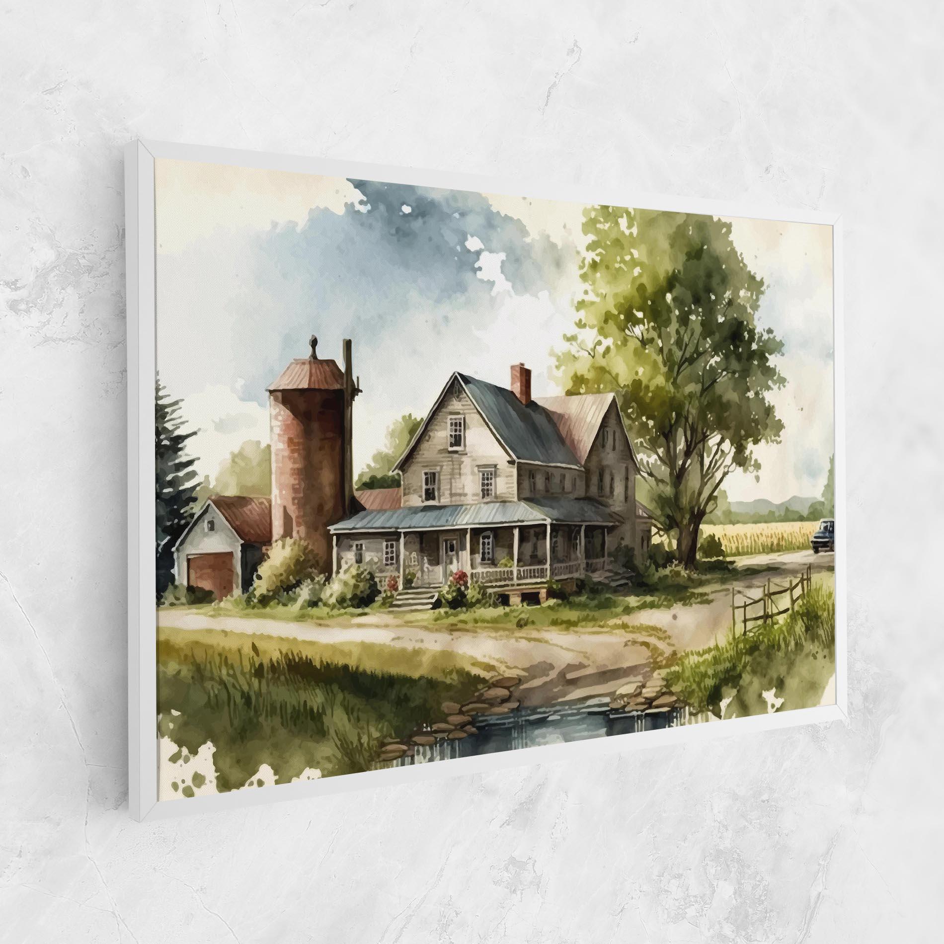 Leinwandbild Farm Blue Car mockup 1