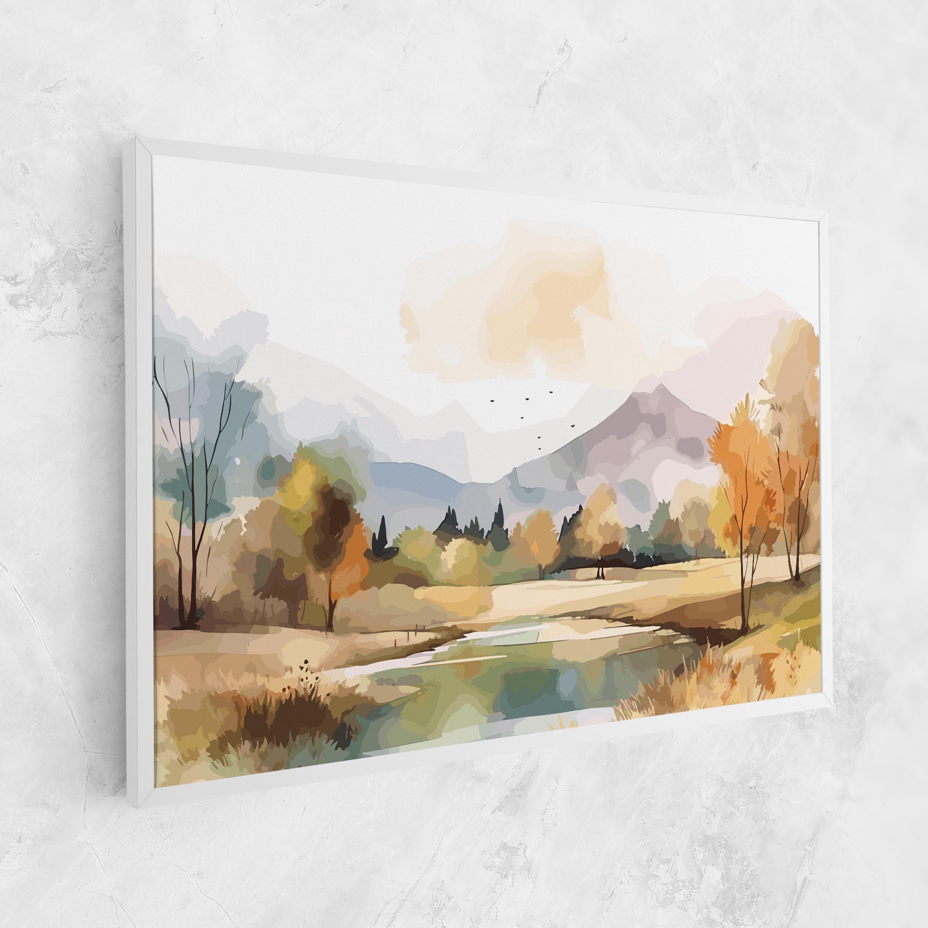 Leinwandbild Rural Lake View mockup 1