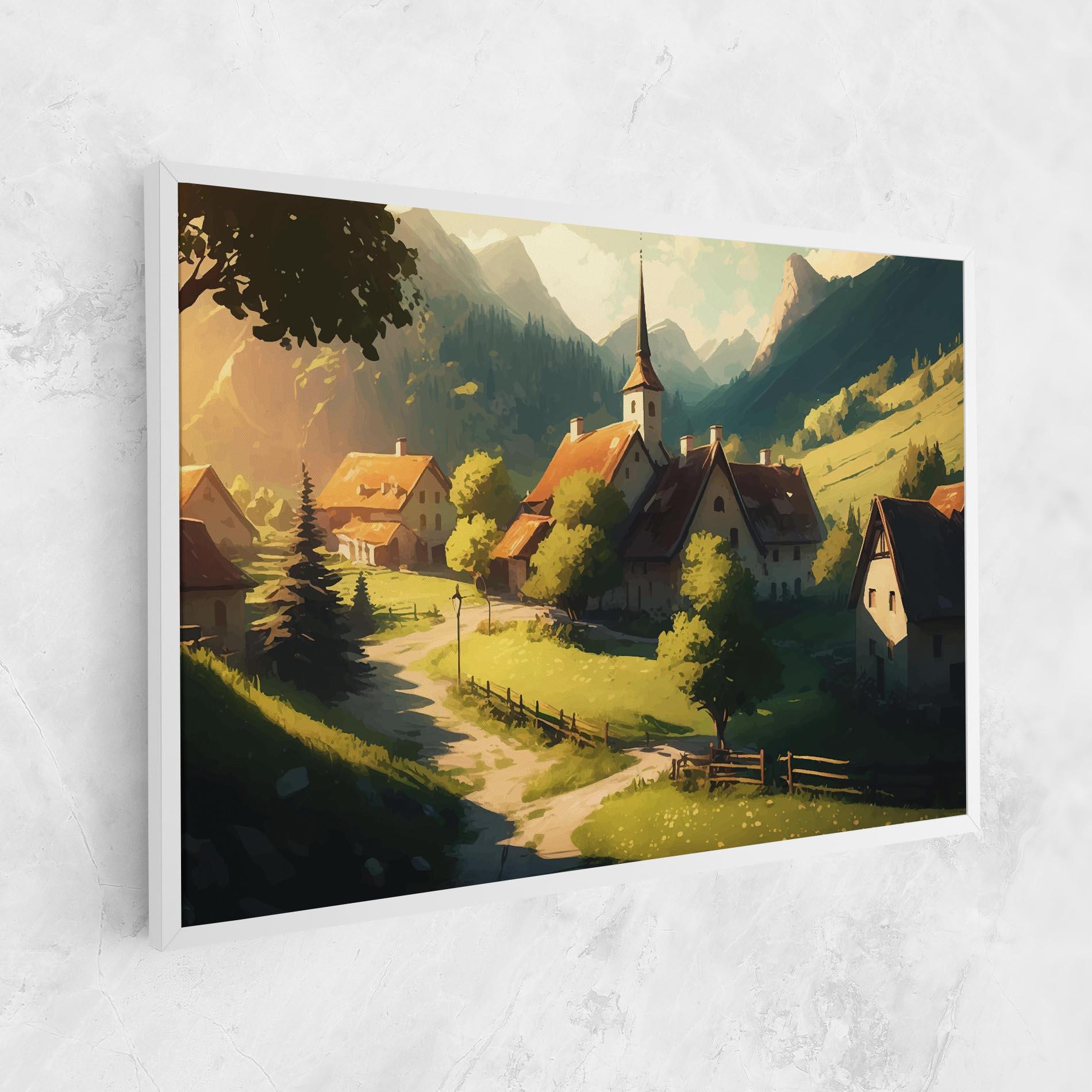 Leinwandbild Village Dreamy View mockup 1