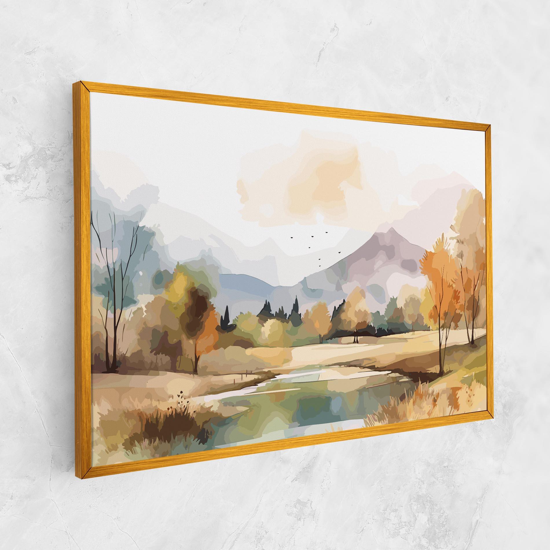 Leinwandbild Rural Lake View mockup 1