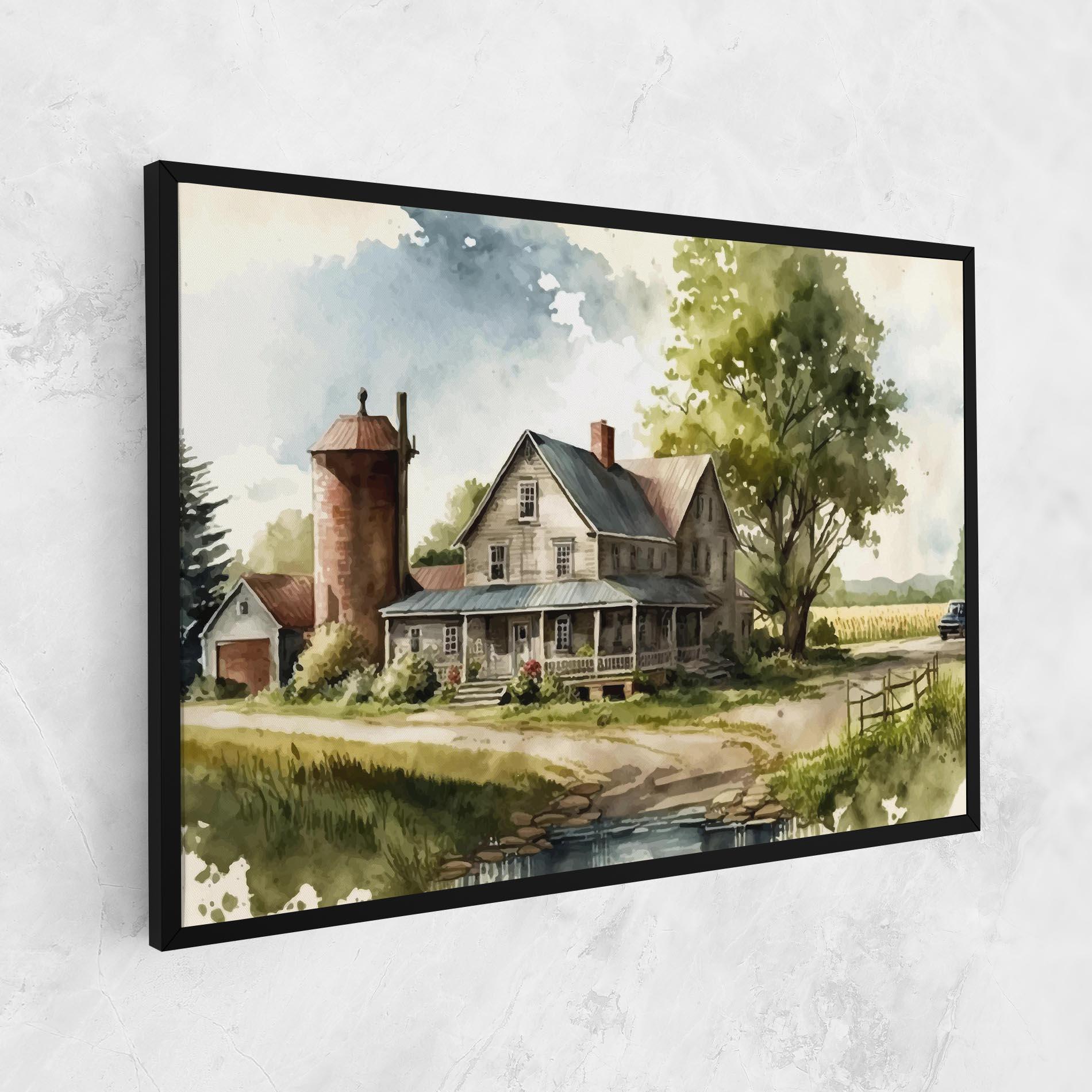 Leinwandbild Farm Blue Car mockup 1
