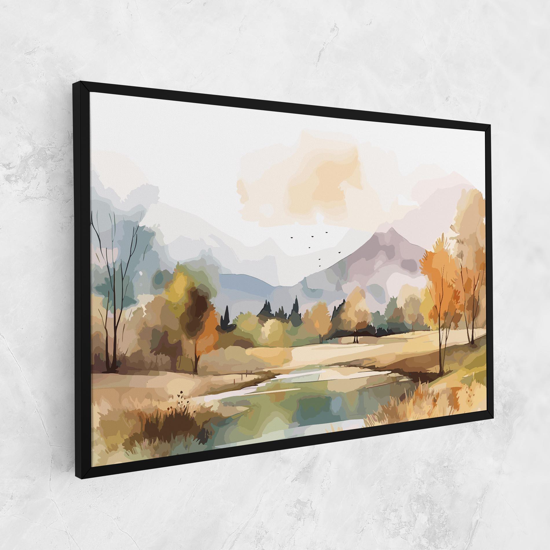 Leinwandbild Rural Lake View mockup 1