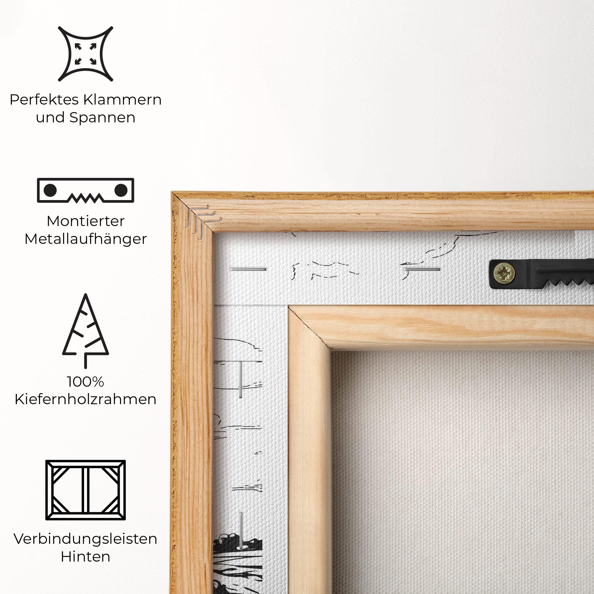 Leinwandbild Black Line Wheat mockup 5