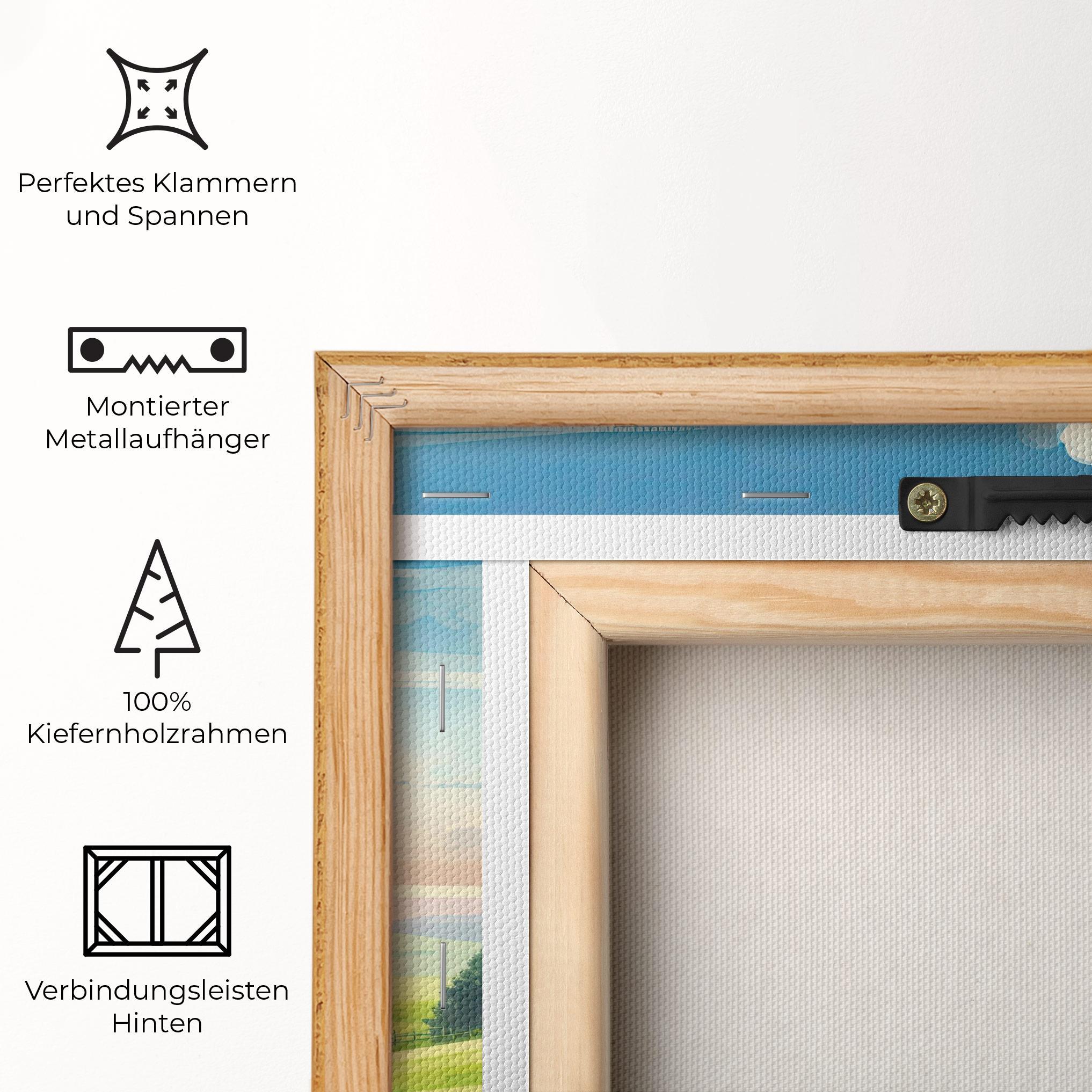 Leinwandbild Calming Rural View mockup 5