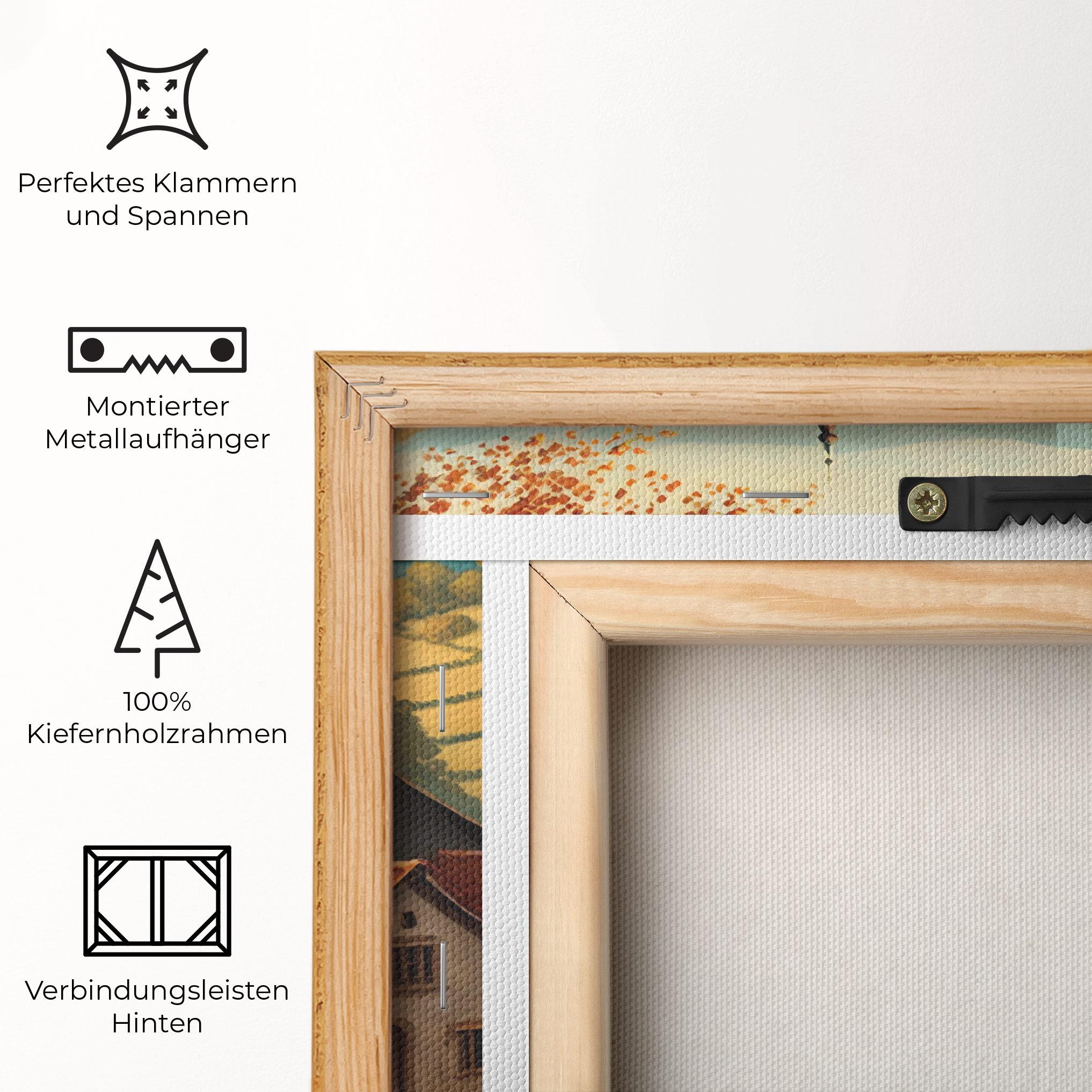 Leinwandbild Countryside Village mockup 5