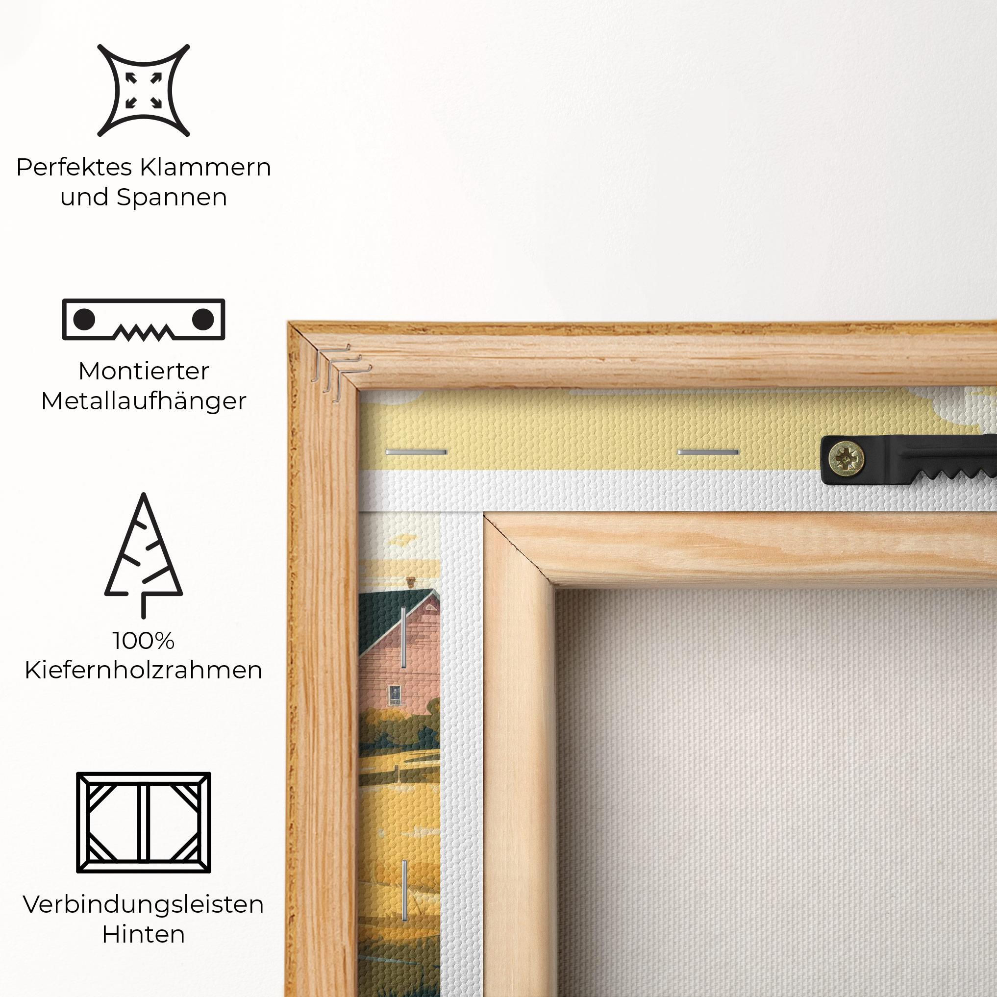 Leinwandbild Cows Sunlight Farm mockup 5