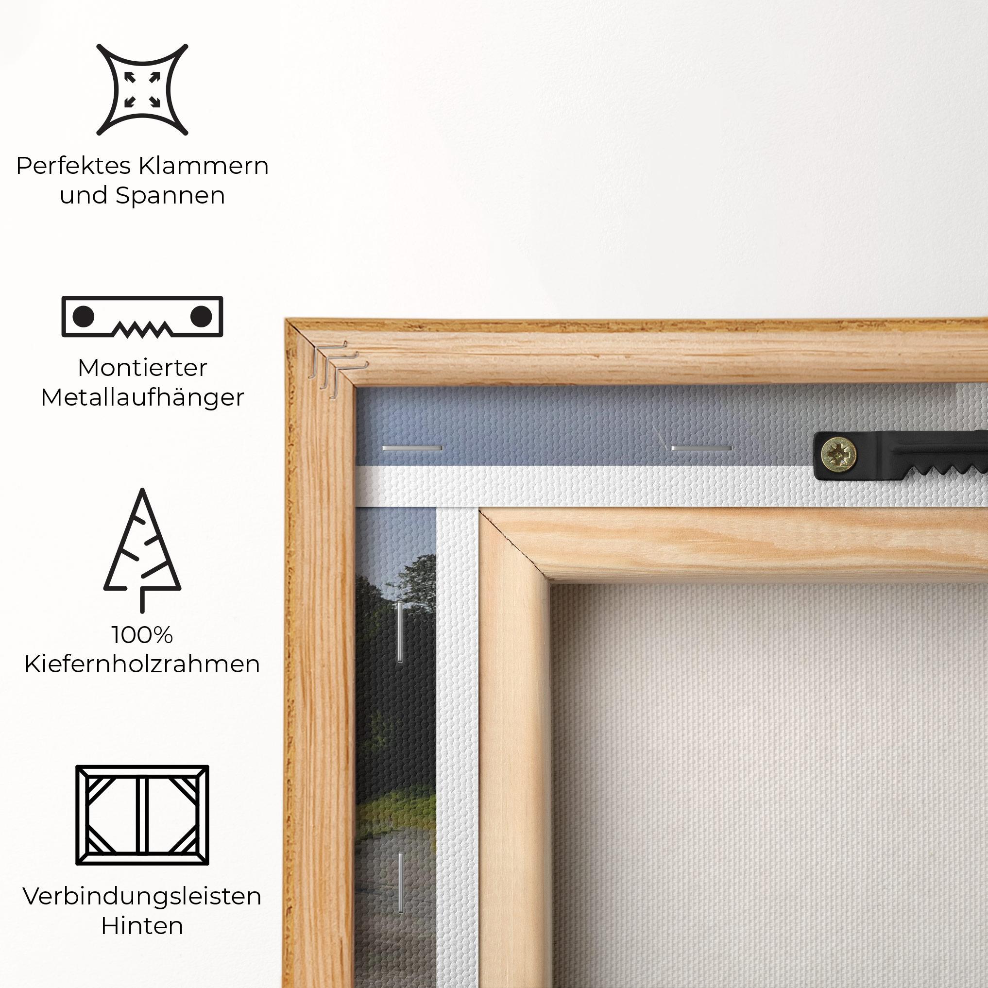 Leinwandbild Foggy Rural Road mockup 5