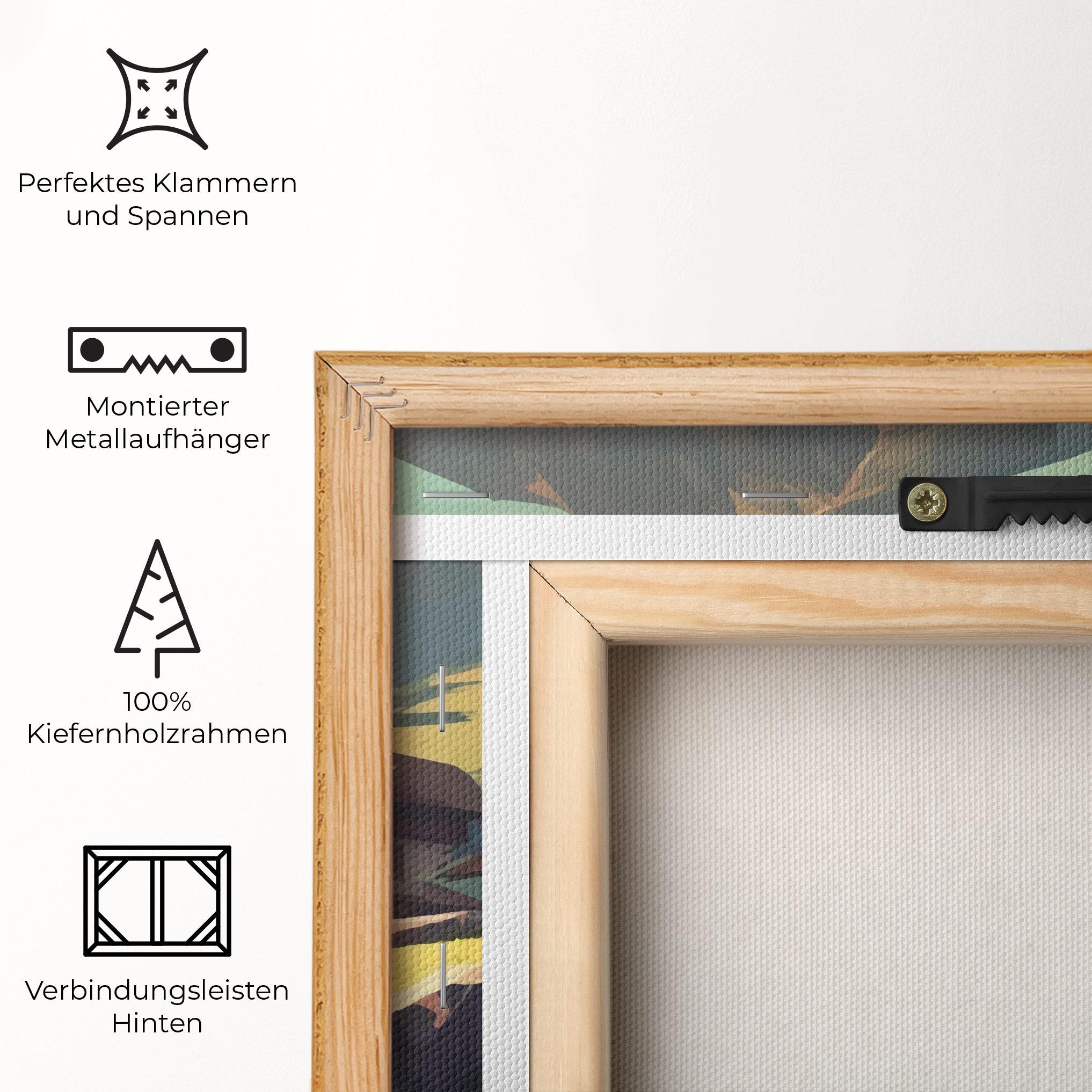 Leinwandbild Grassy Mountain View mockup 5