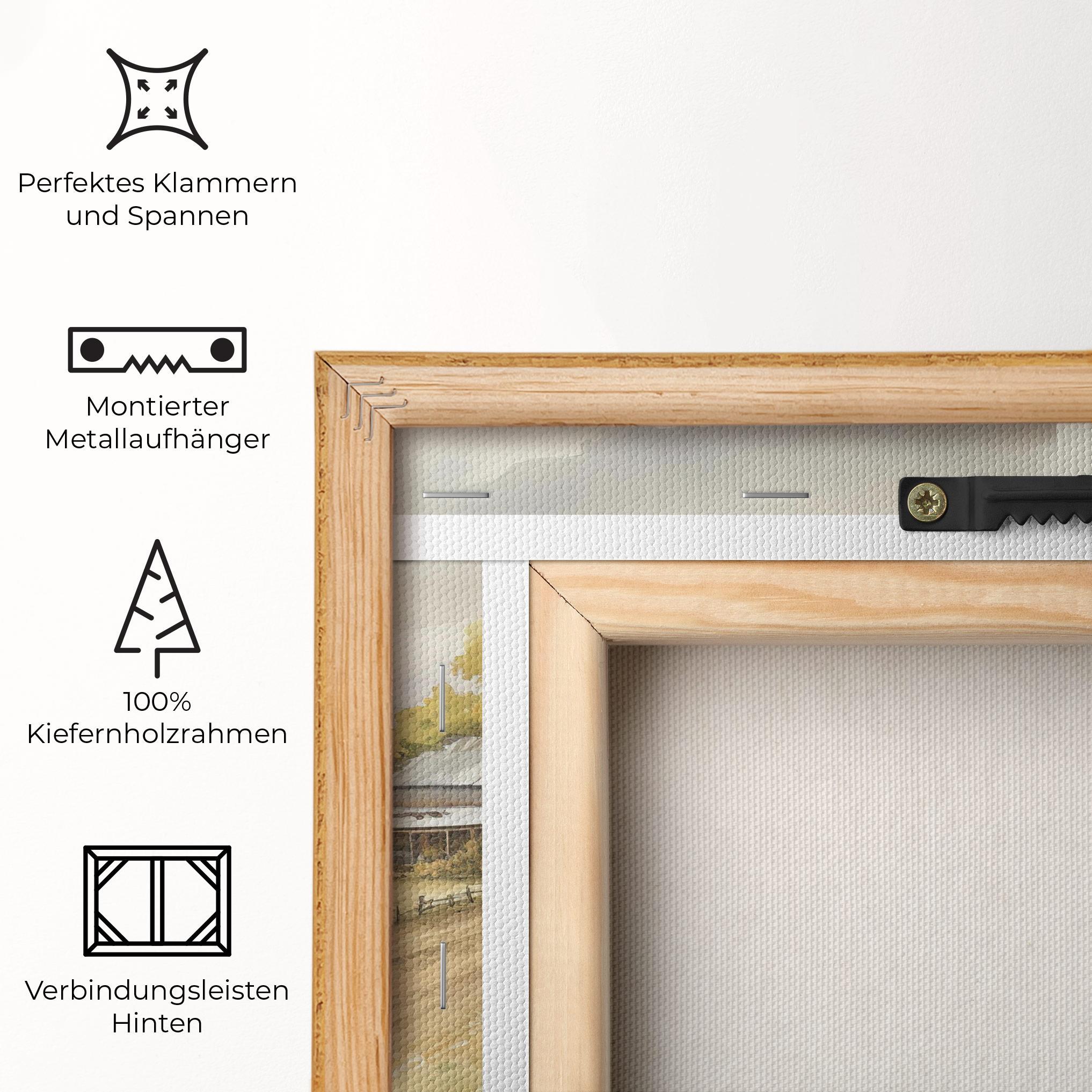 Leinwandbild Rural Field mockup 5