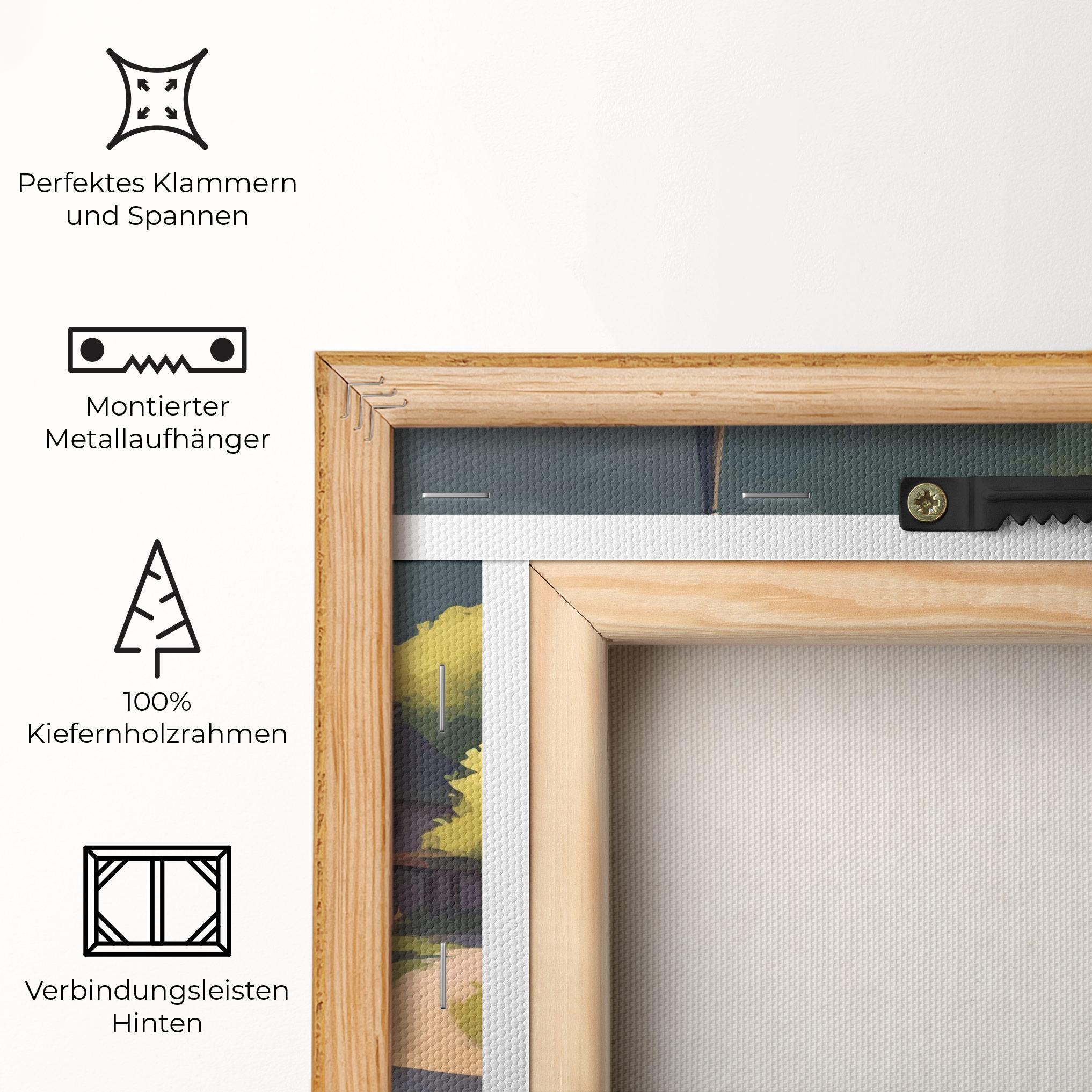 Leinwandbild Village Church Art mockup 5