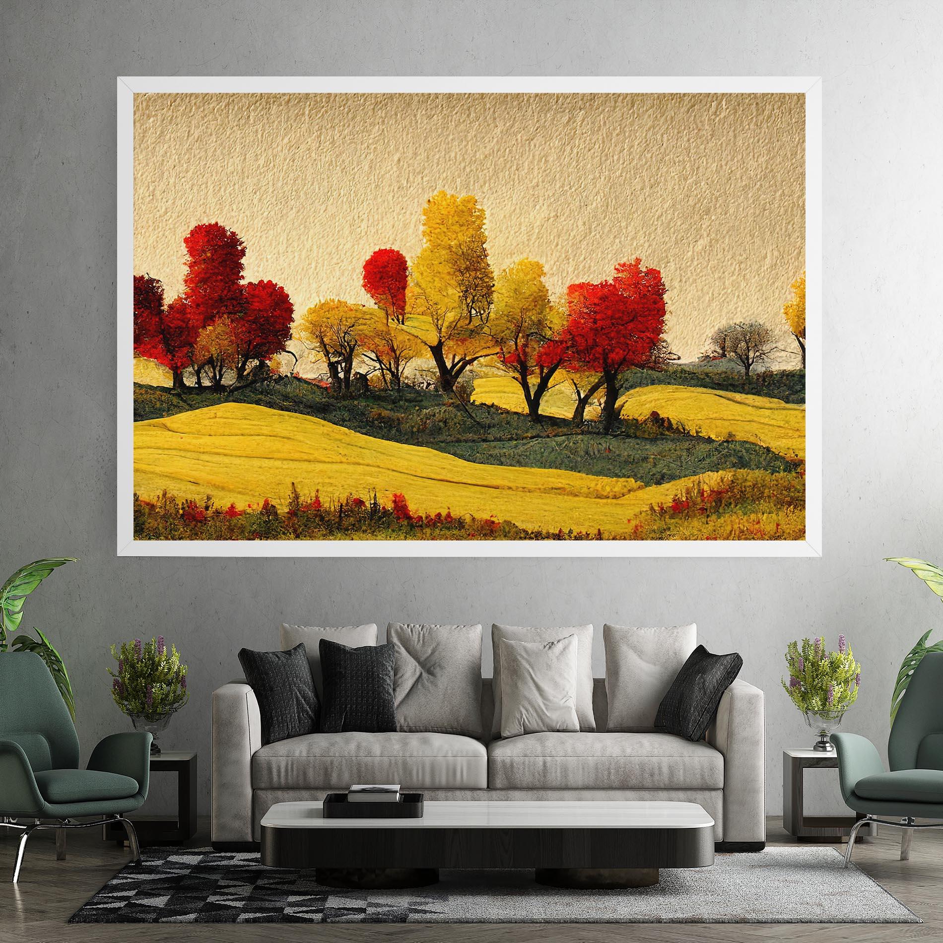 Leinwandbild Autumn Paper Style mockup 7