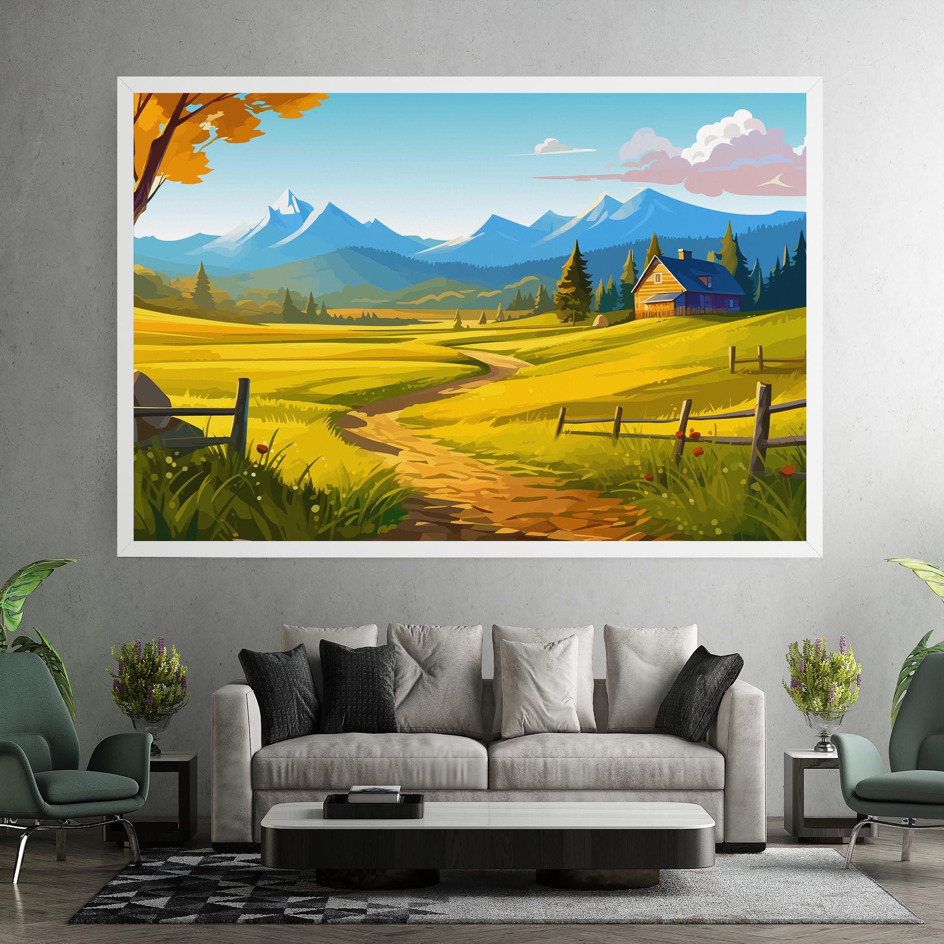 Leinwandbild Daylight Rural View mockup 7