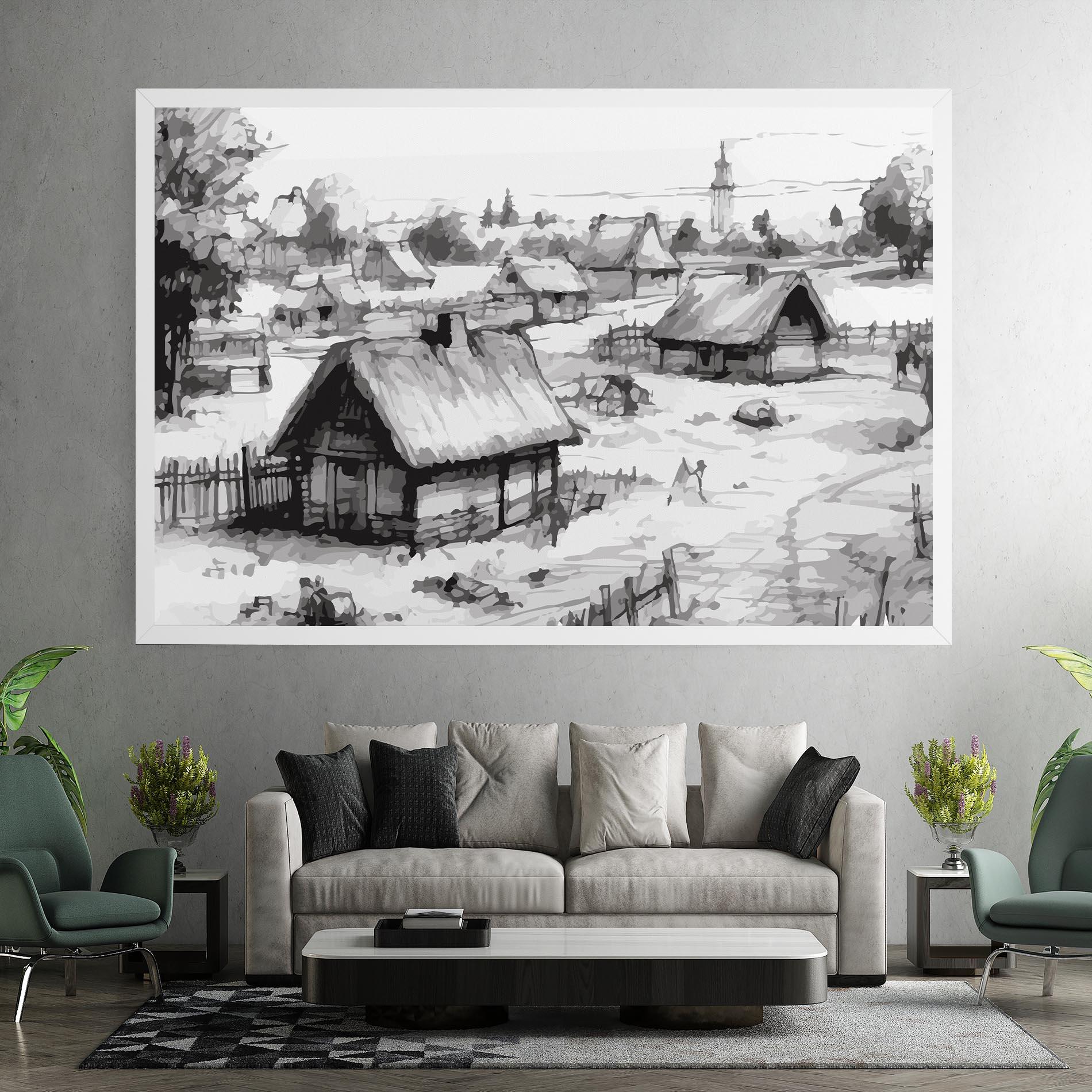 Leinwandbild Farm Grey Ink mockup 7