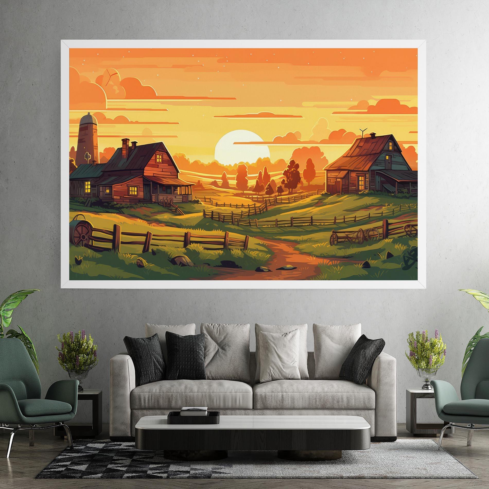 Leinwandbild Farmhouse Sunlight mockup 7