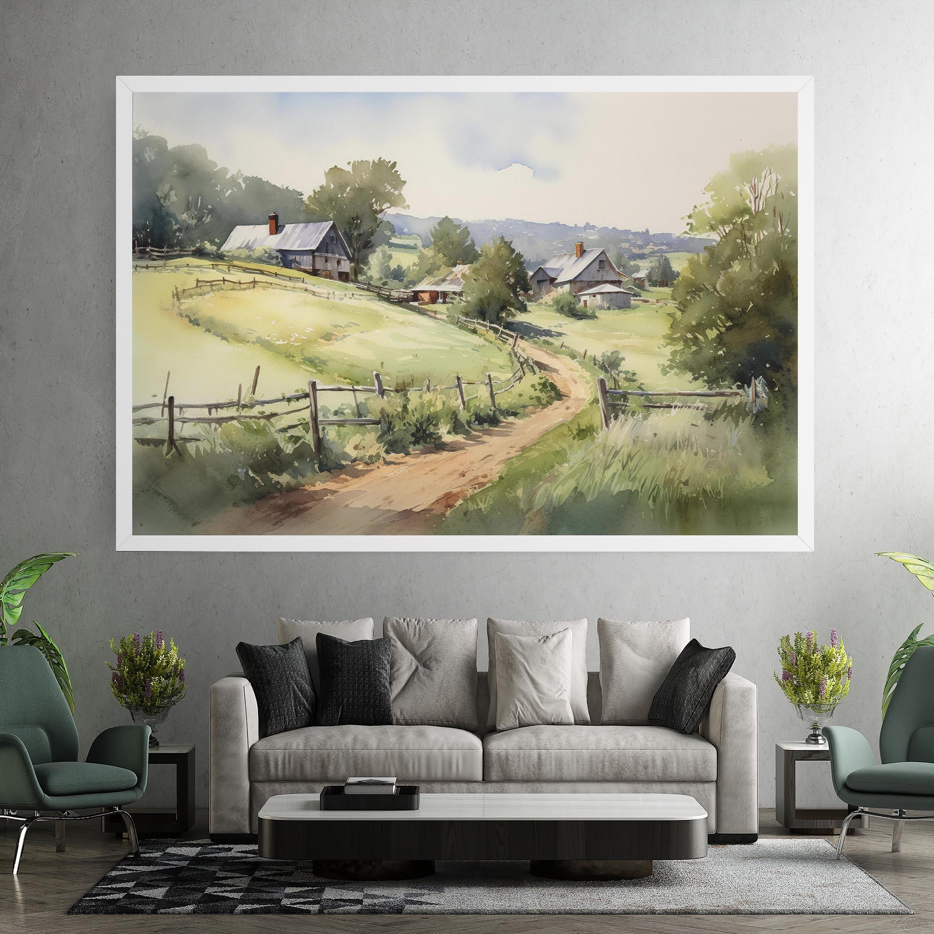 Leinwandbild Rural Farm mockup 7