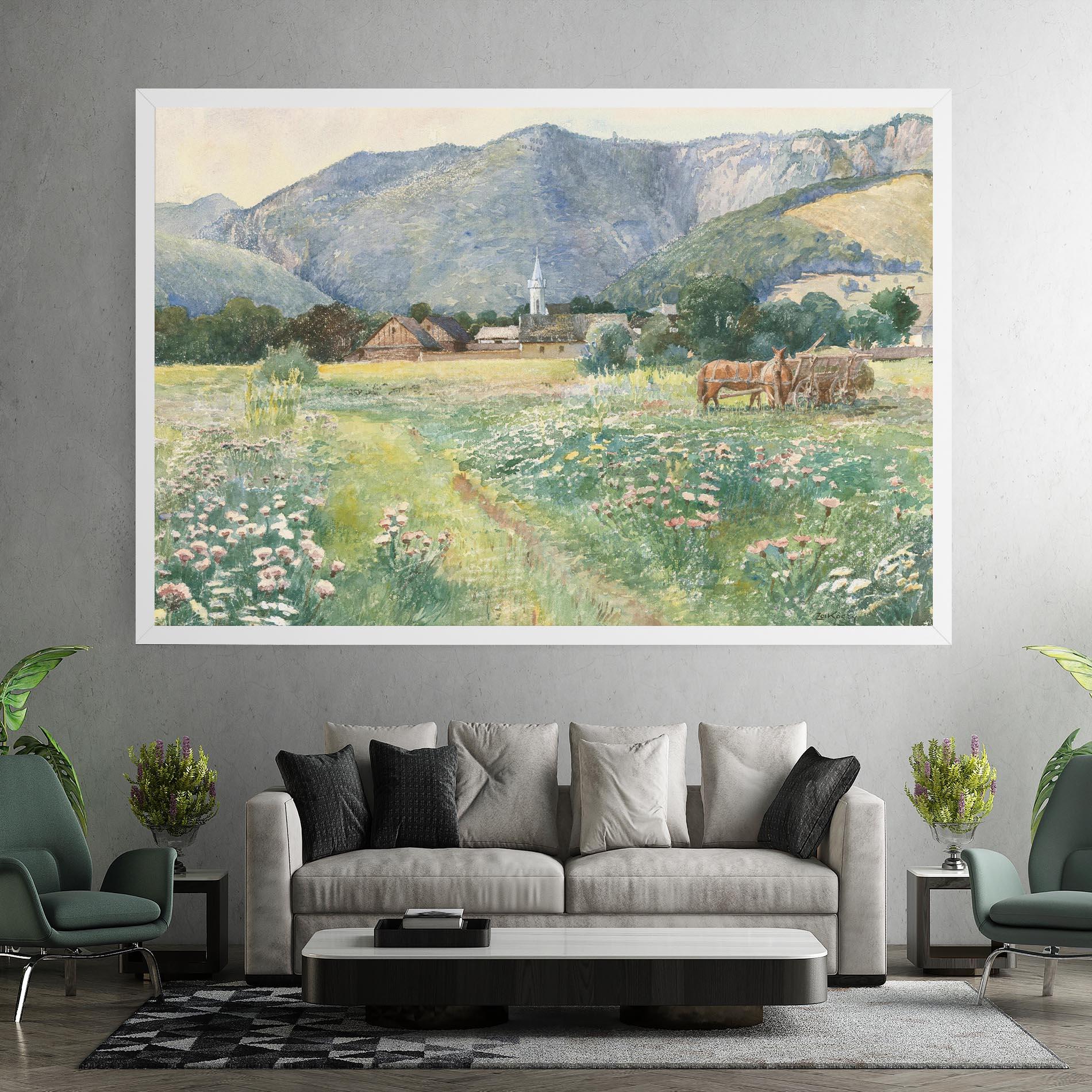 Leinwandbild Rural Painting Art mockup 7