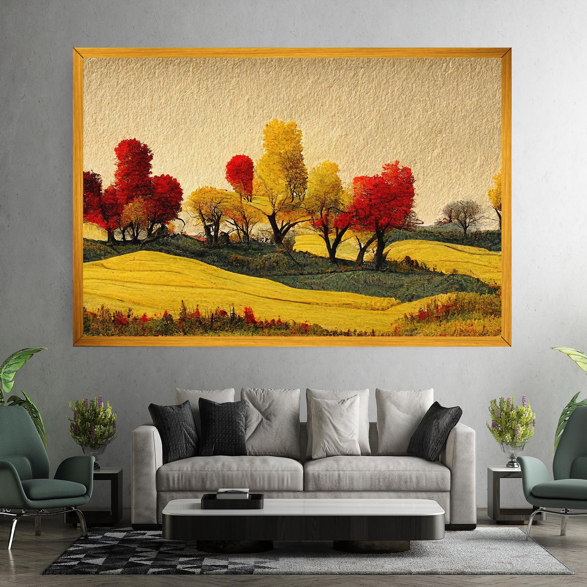 Leinwandbild Autumn Paper Style mockup 7