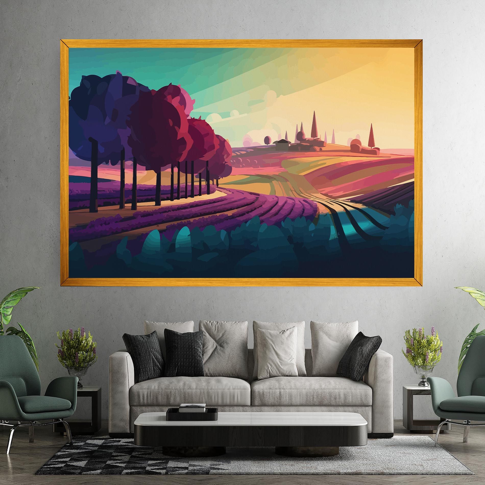 Beautiful Rural View mockup 7
