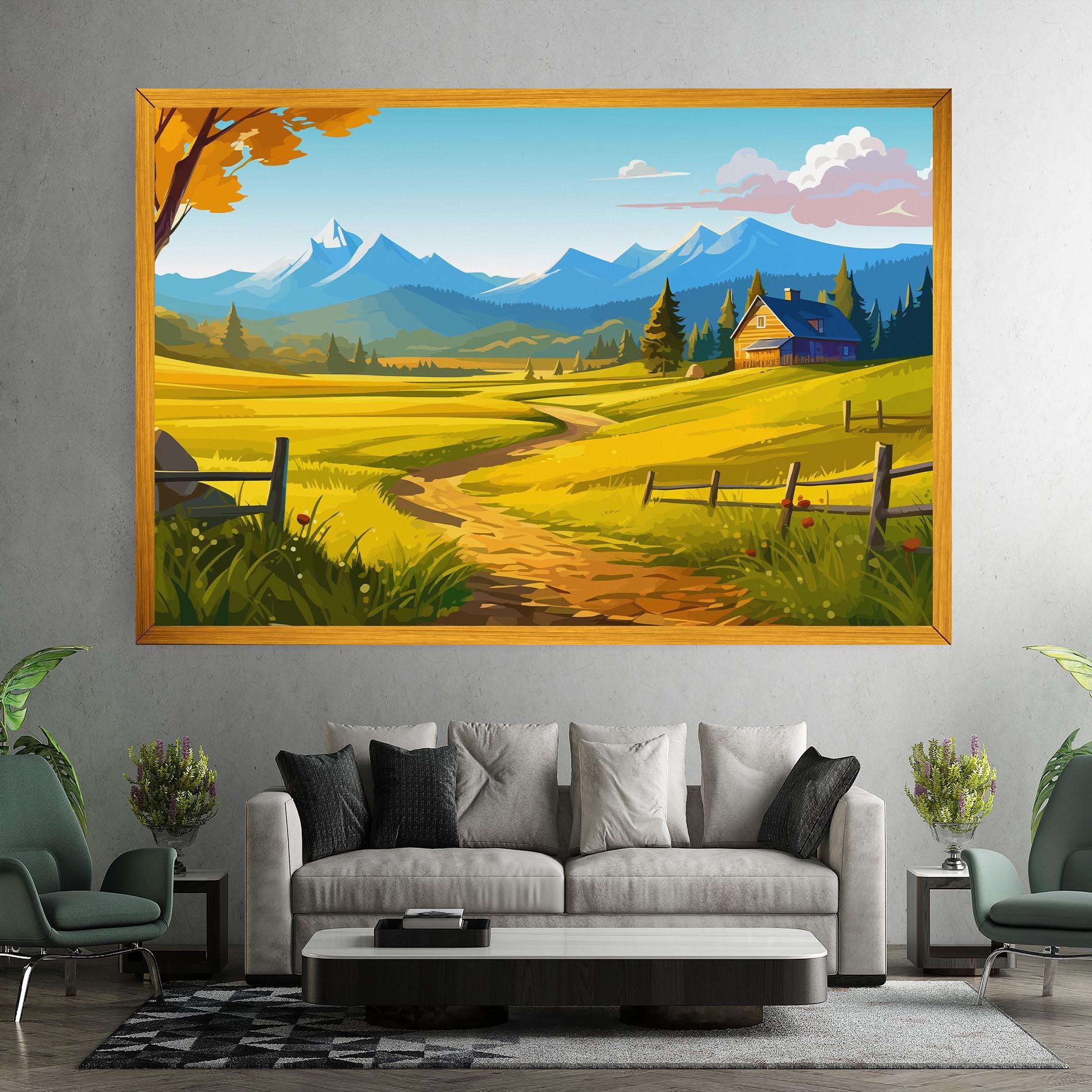 Leinwandbild Daylight Rural View mockup 7