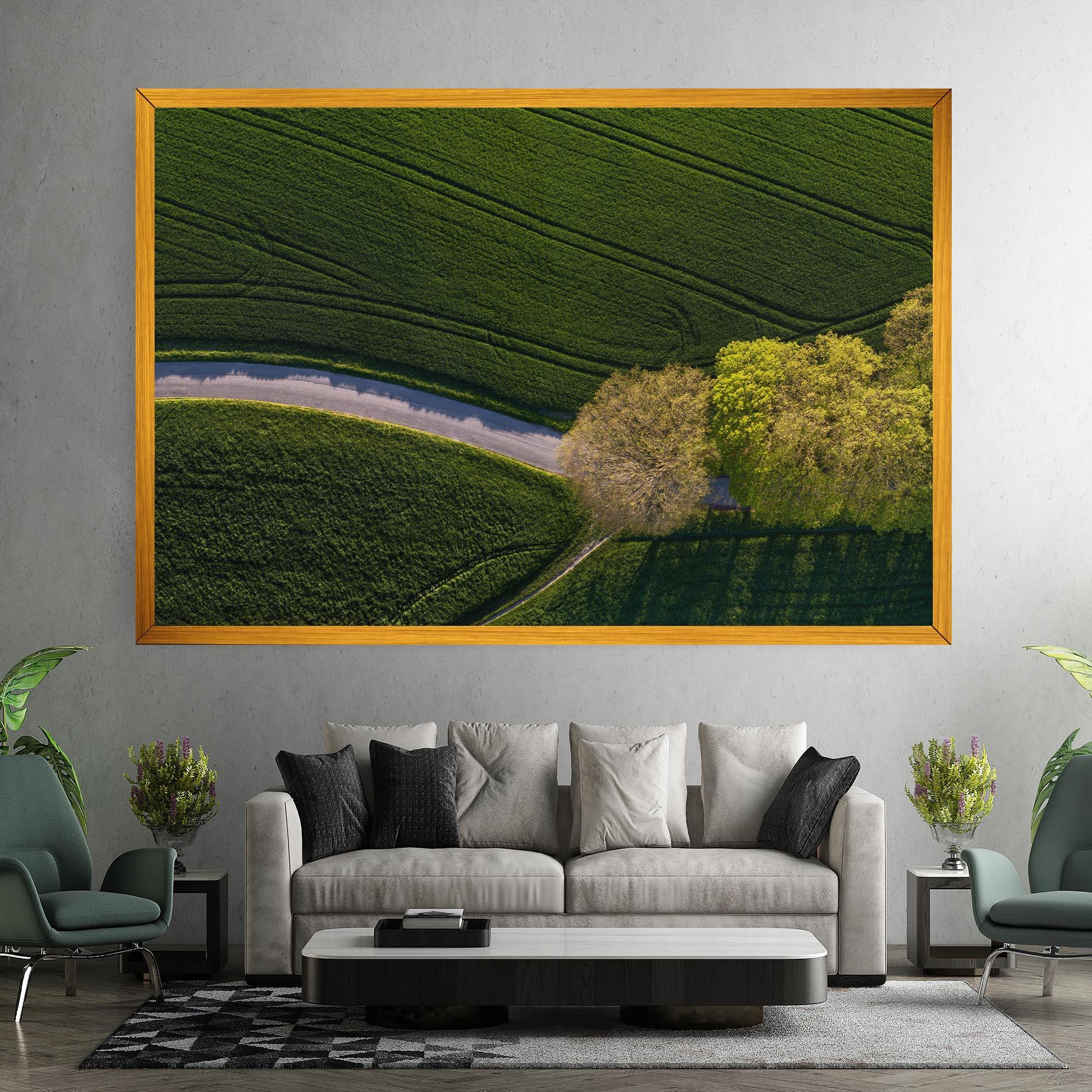 Leinwandbild Green Road mockup 7