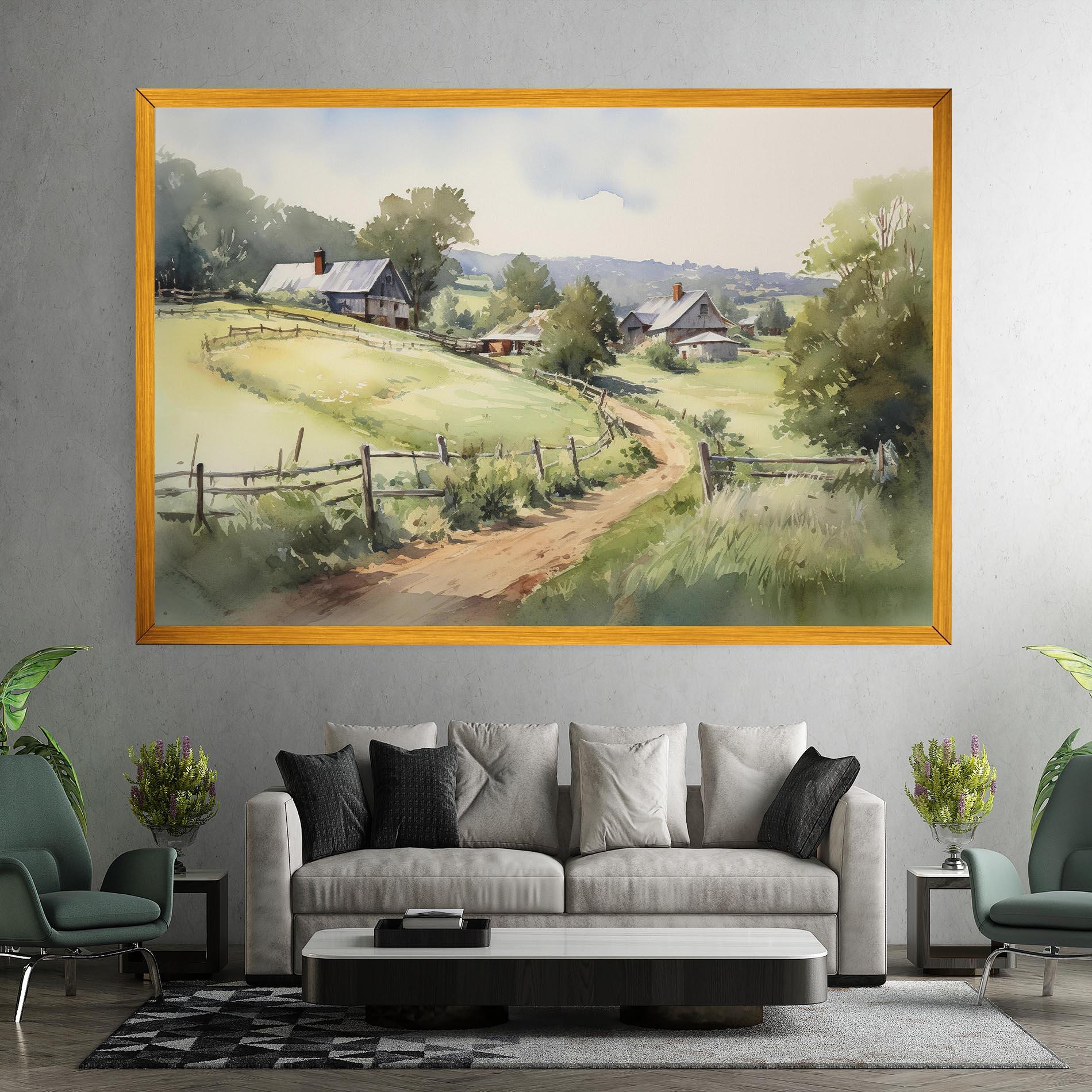 Leinwandbild Rural Farm mockup 7