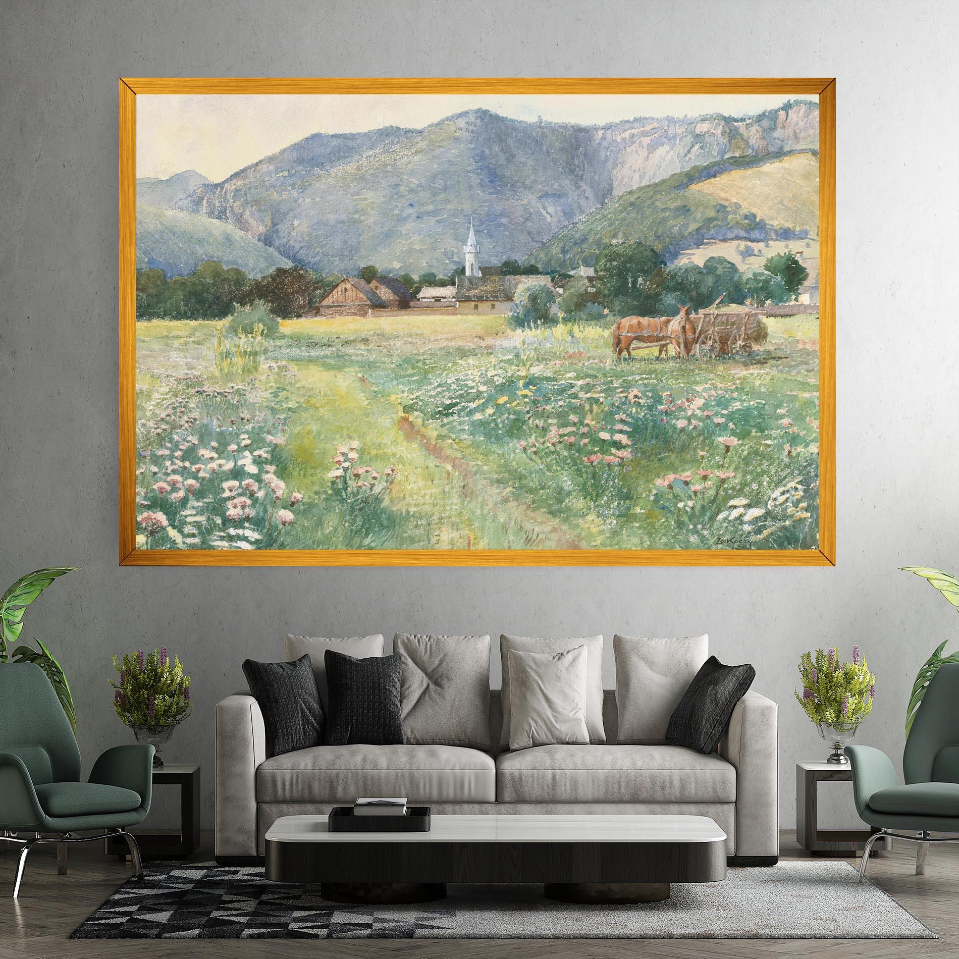 Leinwandbild Rural Painting Art mockup 7